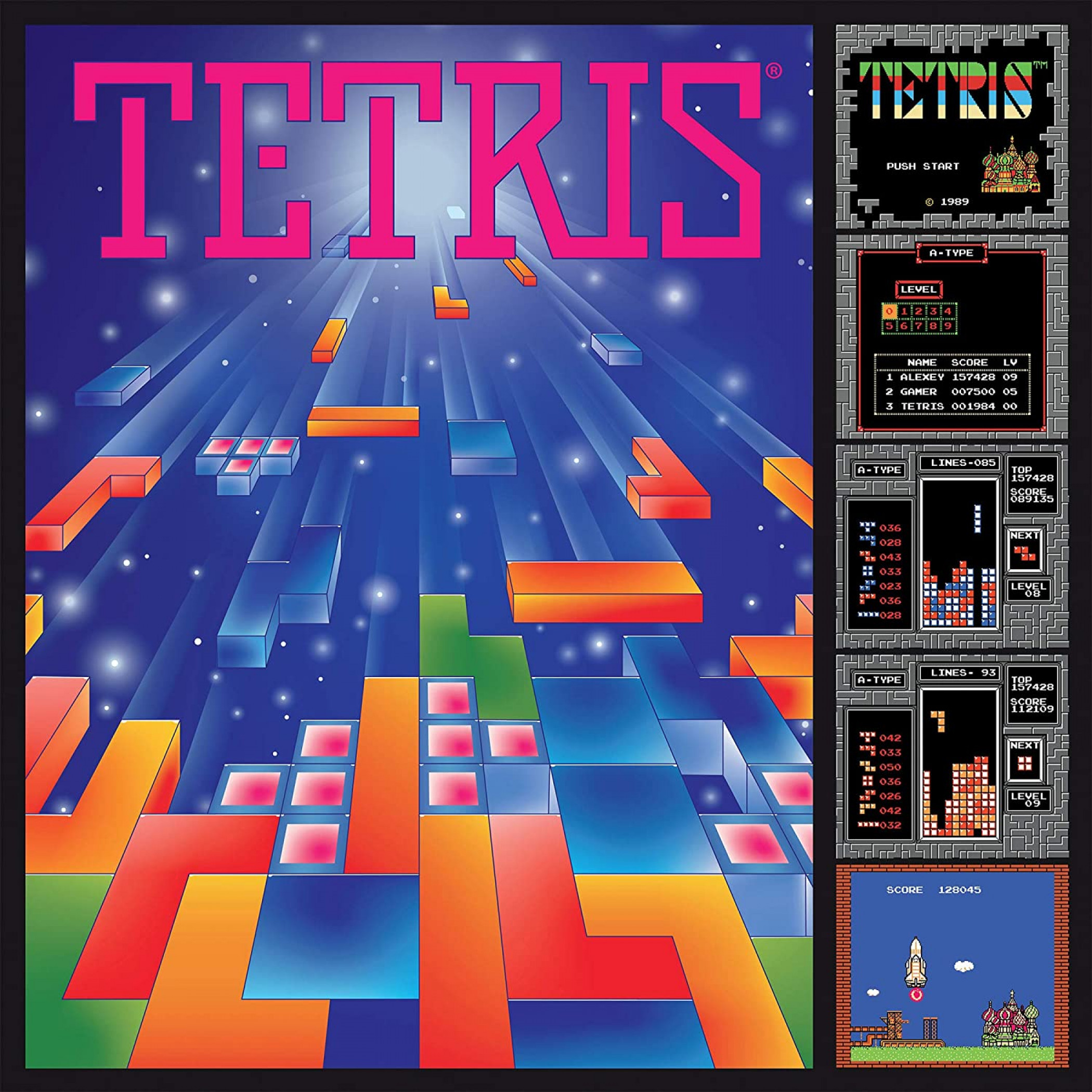 Tetris Retro Gaming Poster 750-Piece Puzzle