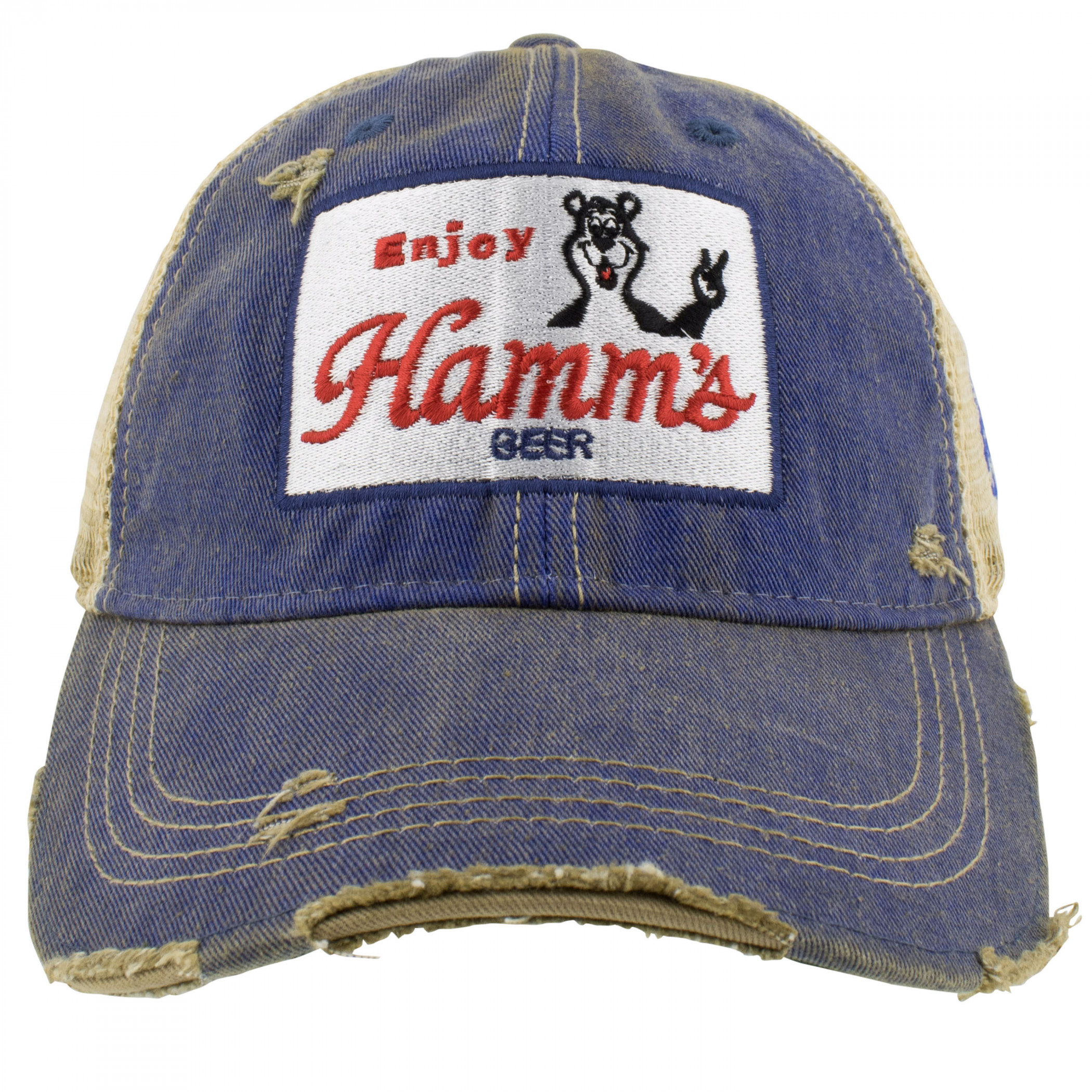 Hamm's Beer Bear Vintage Mesh Trucker Snapback Hat