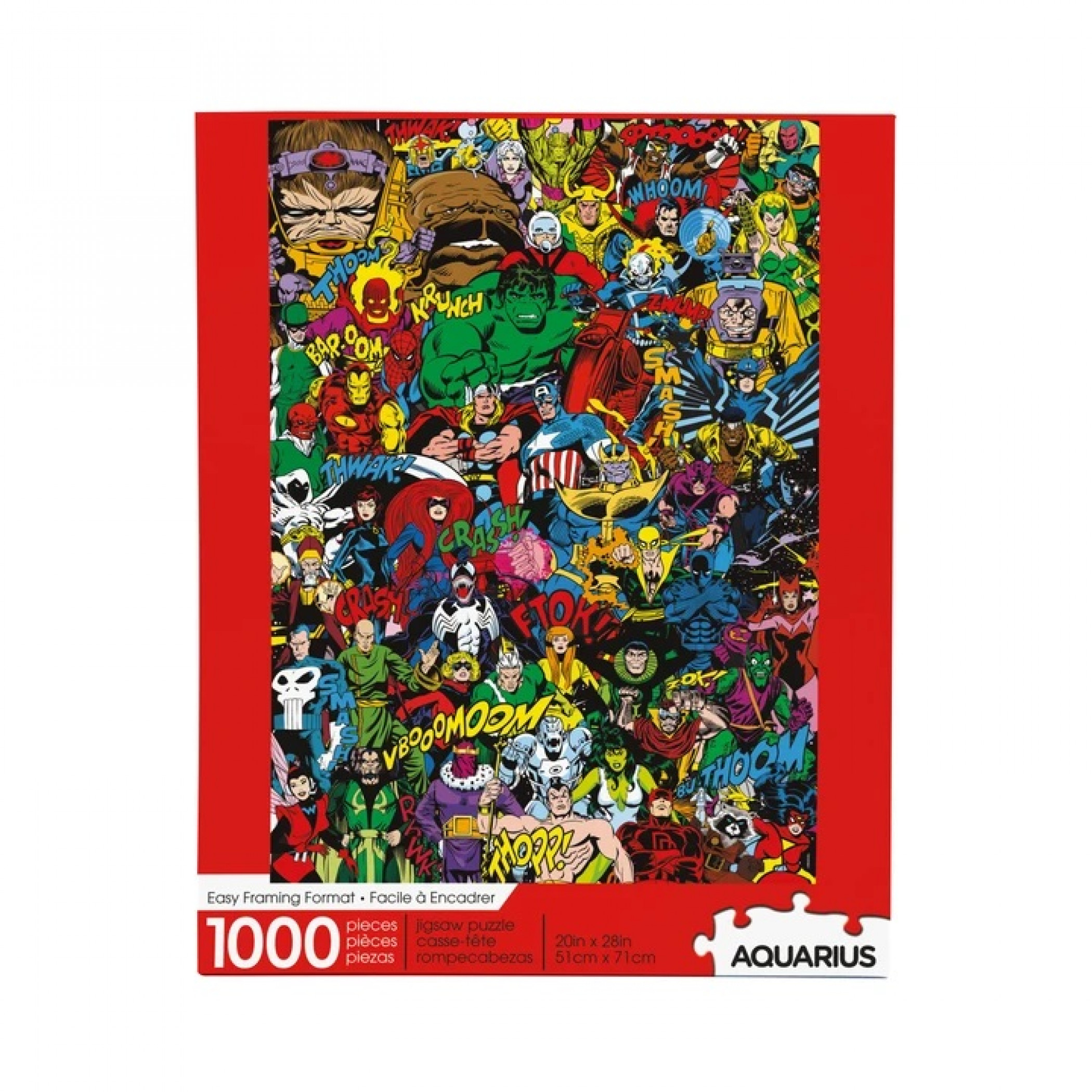 Marvel Retro Cast Character Lineup 1000 Piece Jigsaw Puzzle