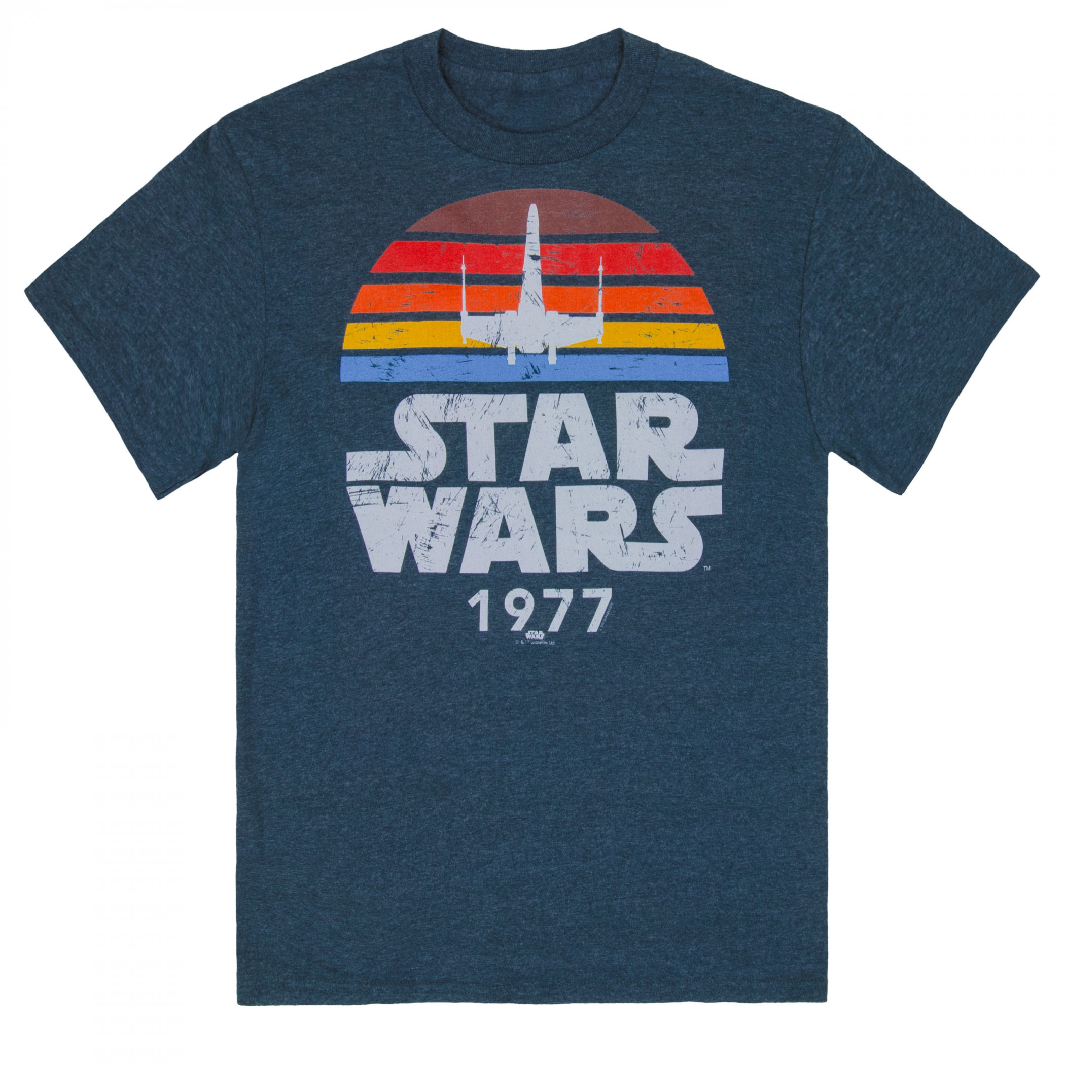 Star Wars Vintage Distressed Logo X-Wing 1977 Style T-Shirt