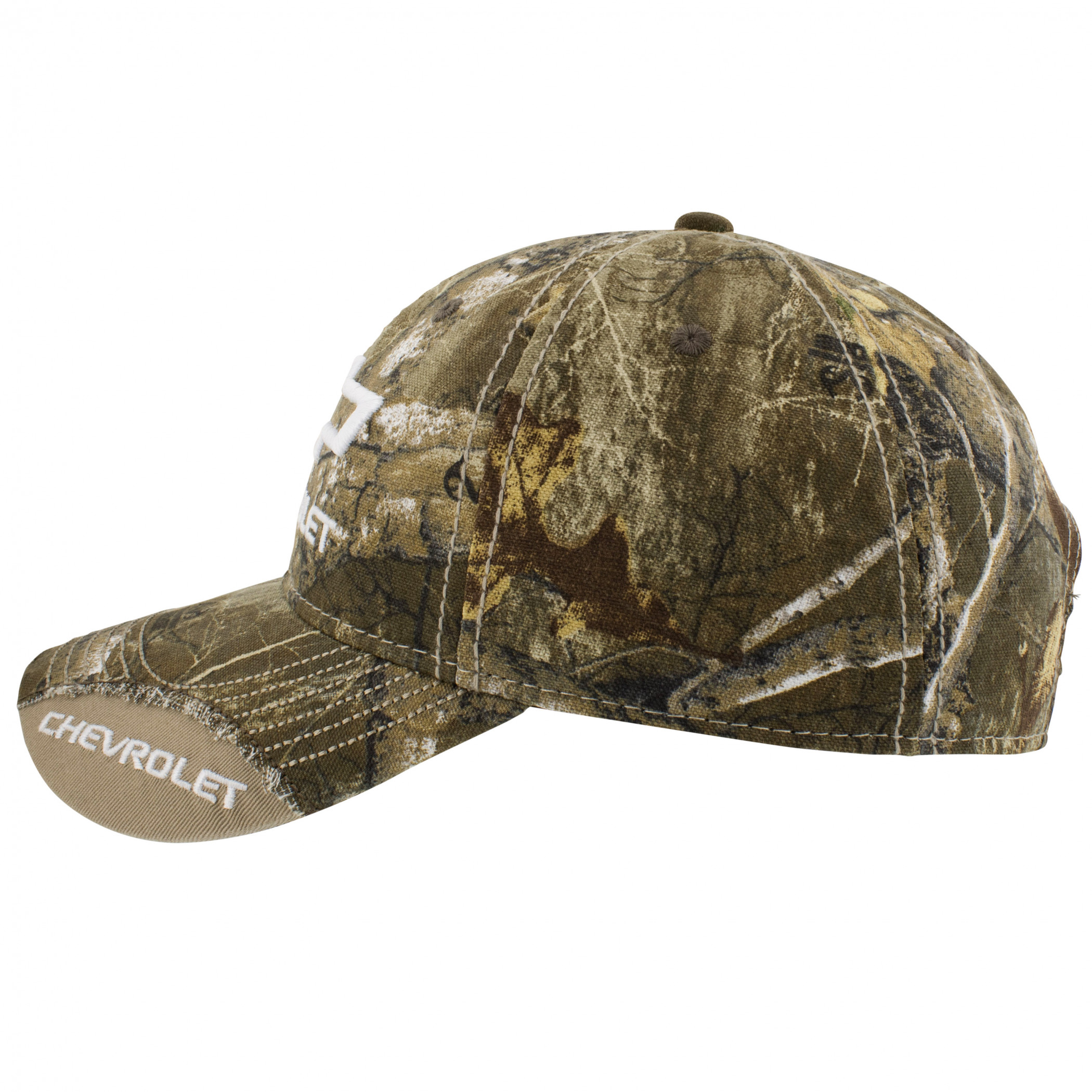 Chevrolet Logo All Over Camo Print Pre-Cuved Adjustable Hat