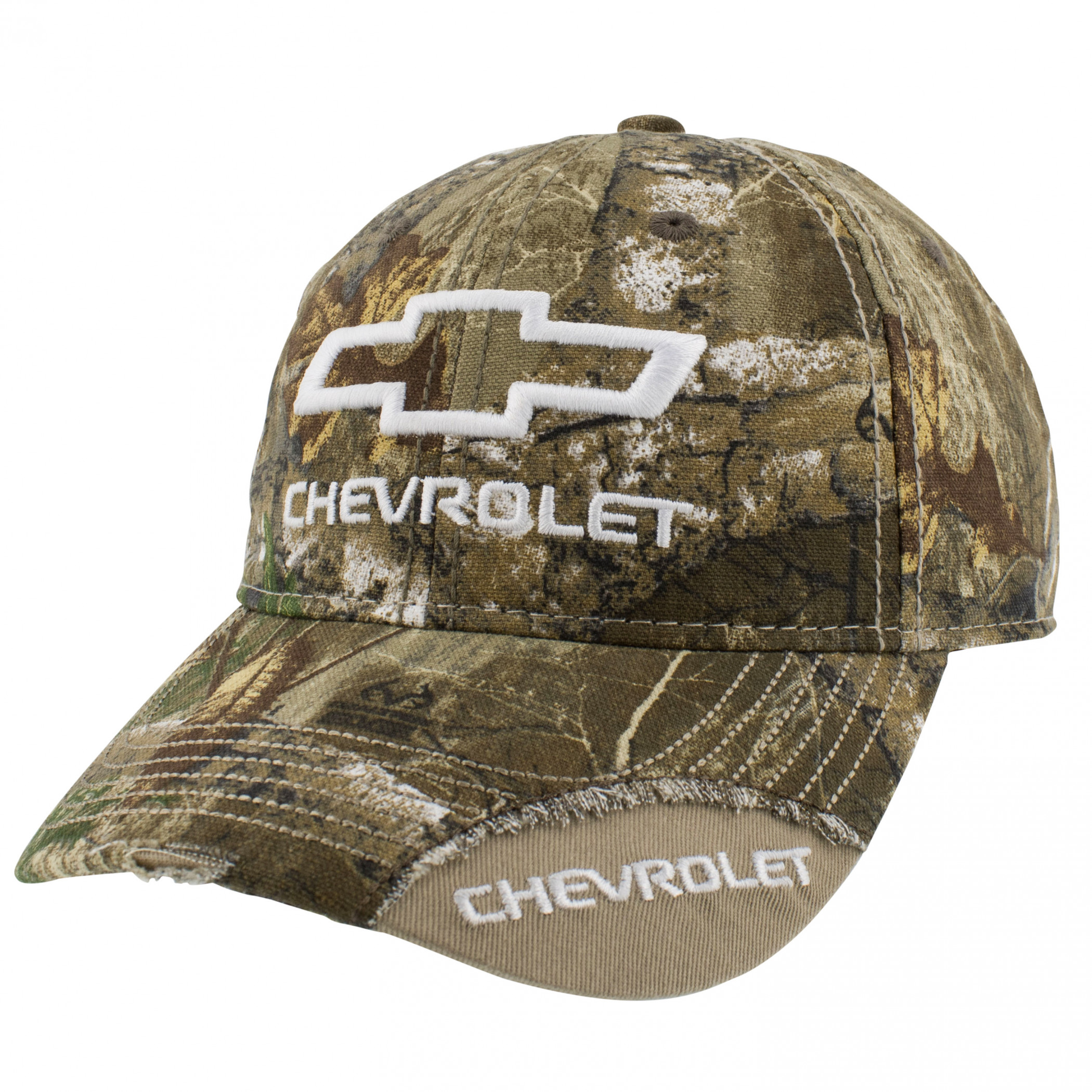 Chevrolet Logo All Over Camo Print Pre-Cuved Adjustable Hat