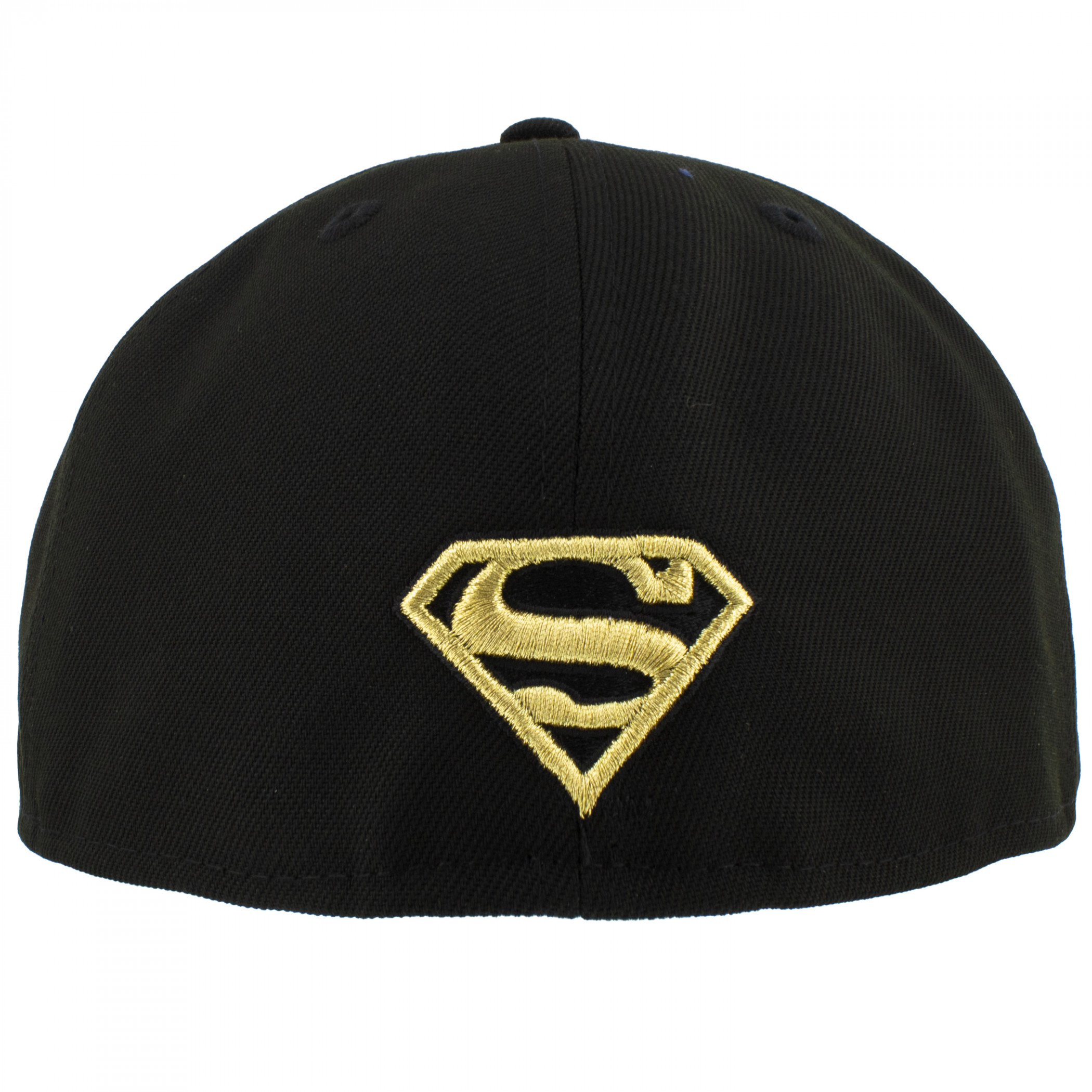 Superman Gold Logo Black Colorway New Era 59Fifty Fitted Hat