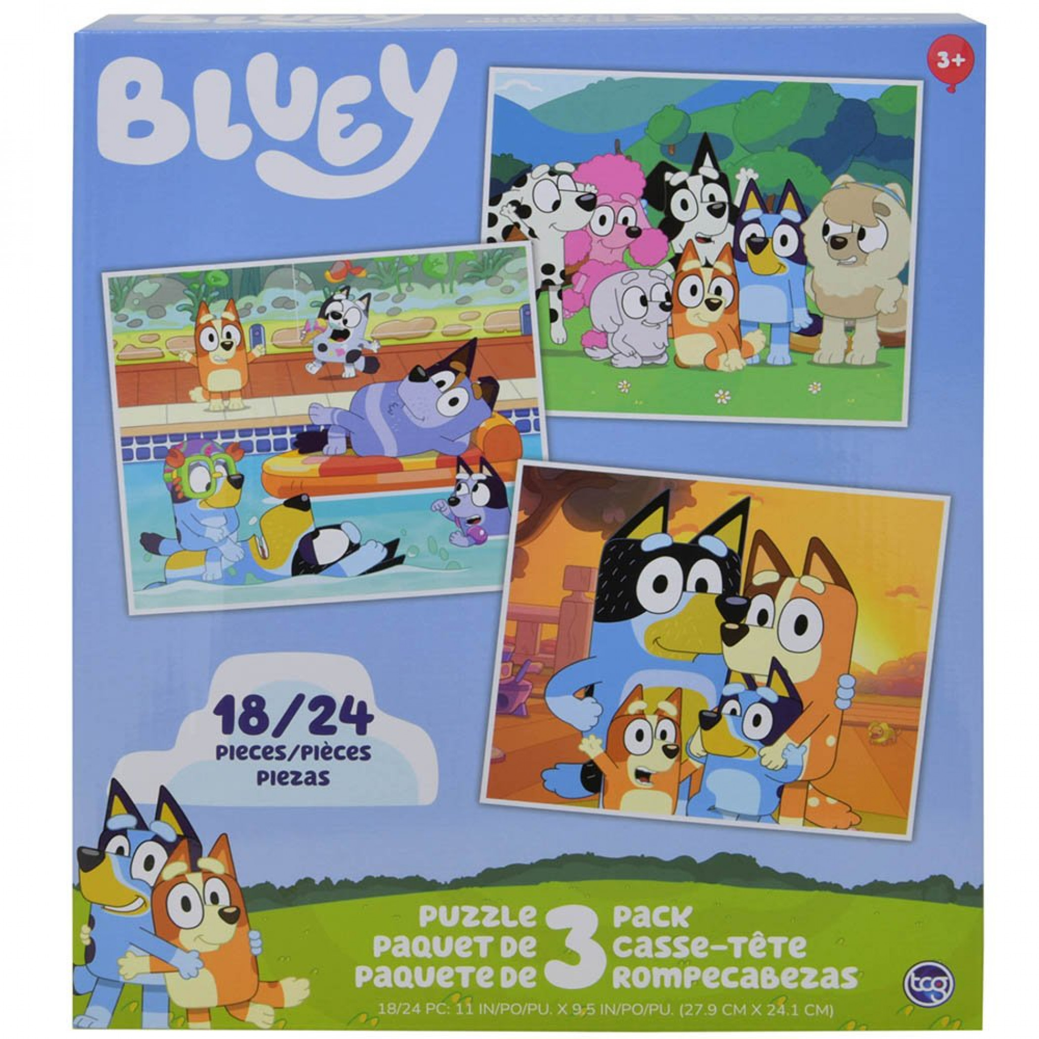 Bluey 18/24 Piece 3-Pack Puzzle Set