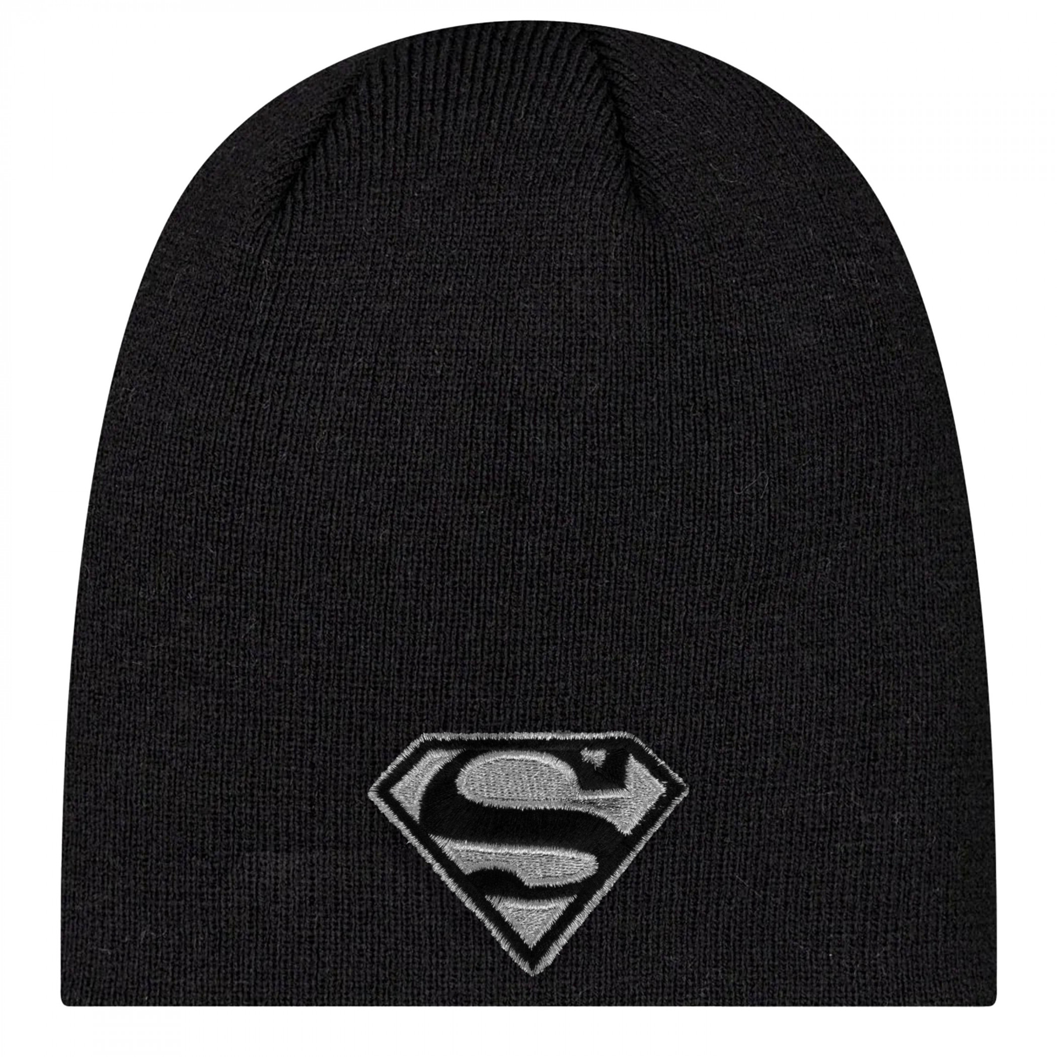 Superman Silver Logo New Era Knit Beanie