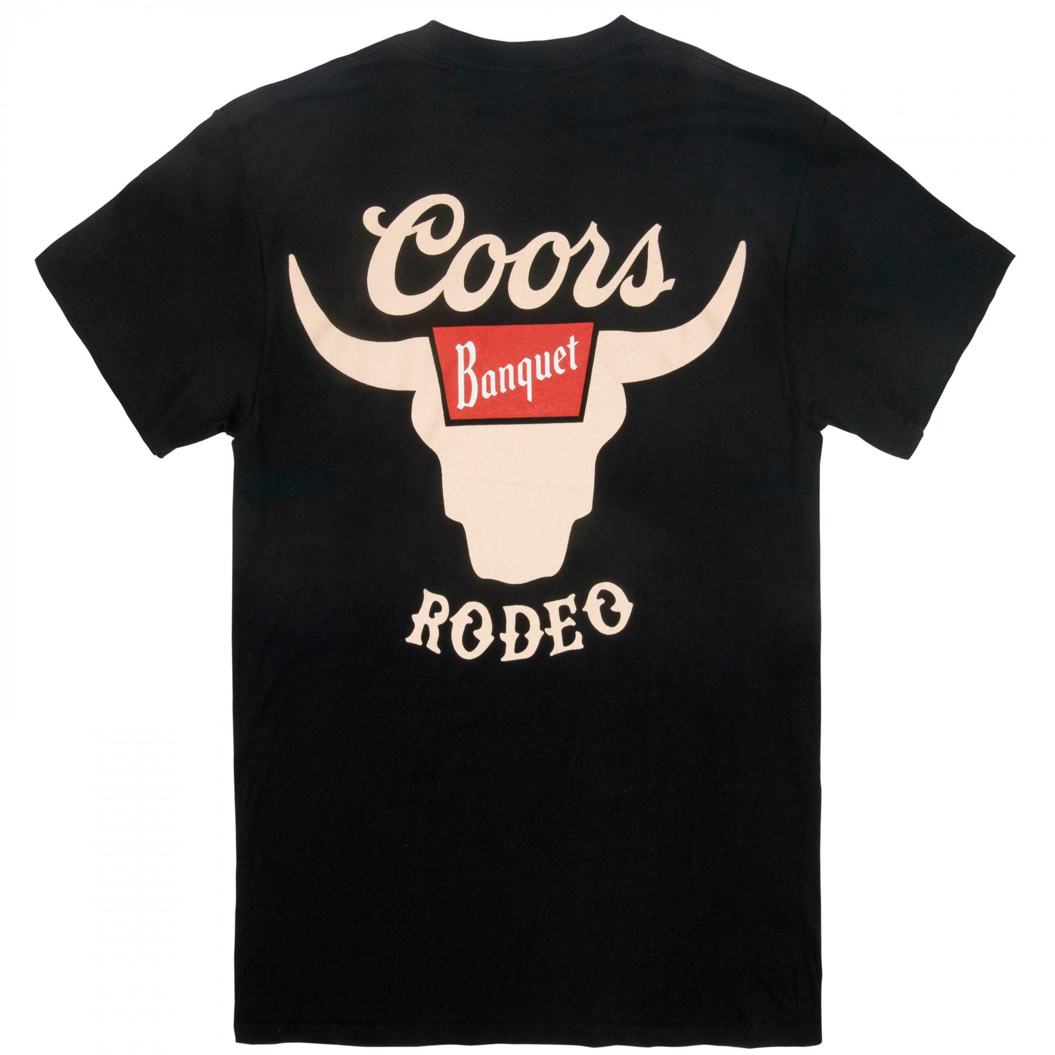 Coors Banquet Rodeo Horns Logo Front and Back Print T-Shirt