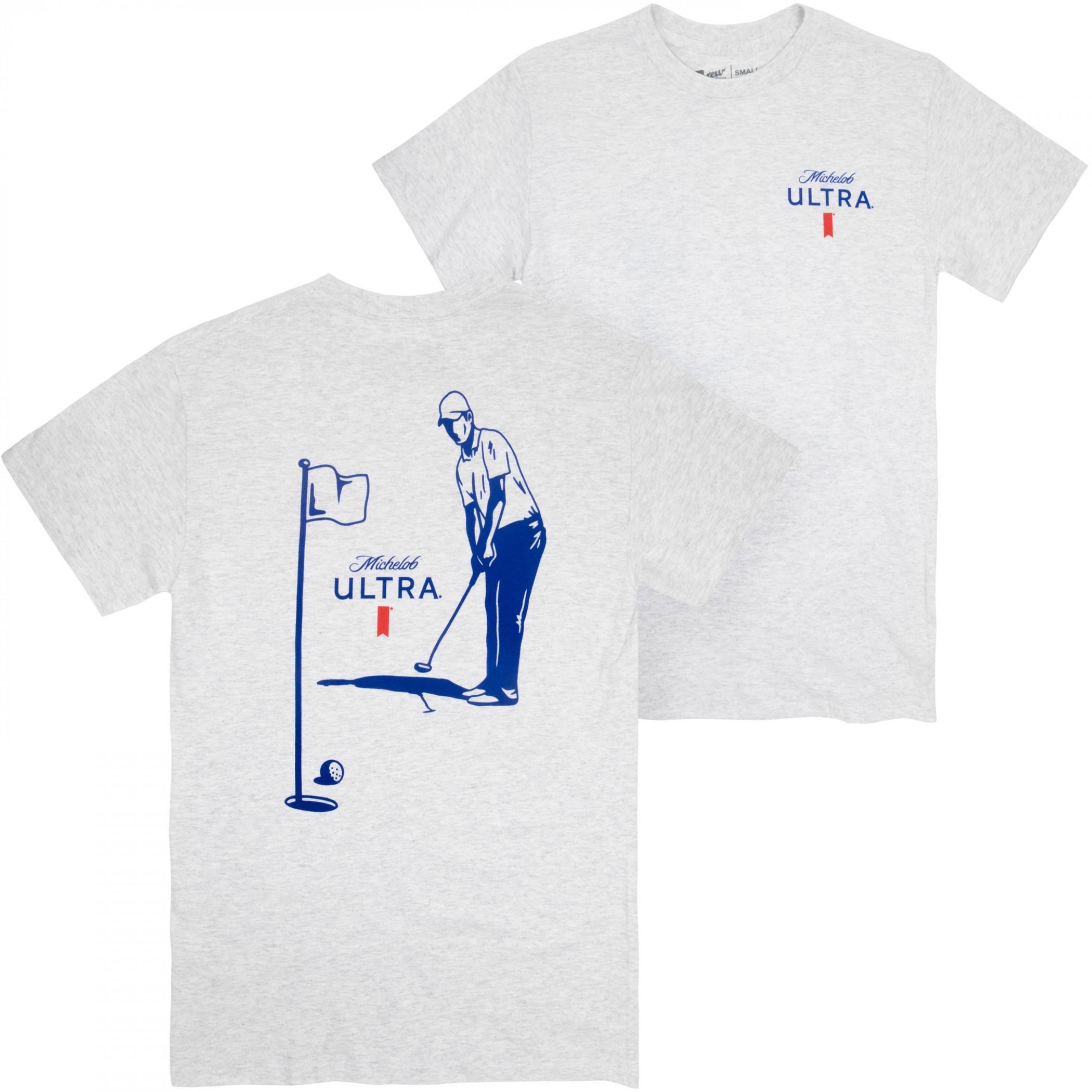 Michelob Ultra Golfing Front and Back Print T-Shirt