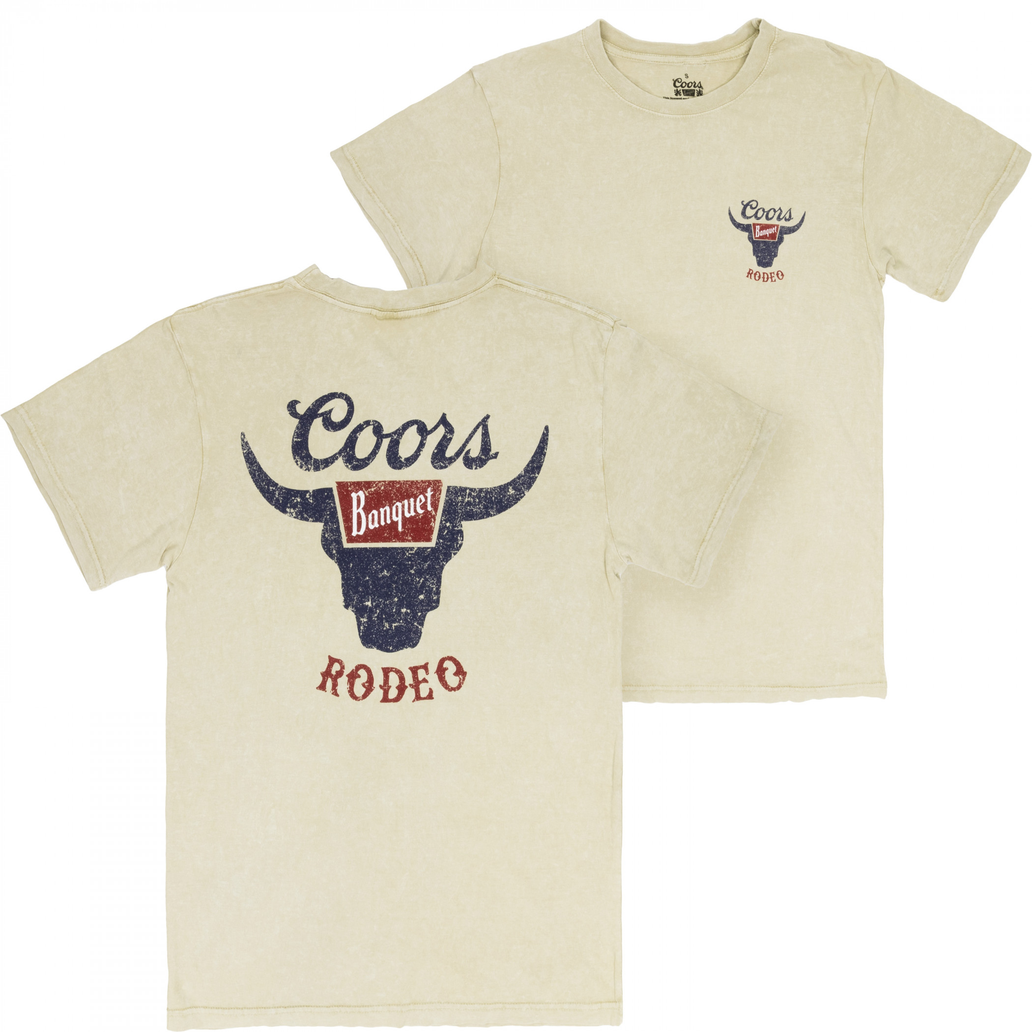 Coors Banquet Rodeo Mineral Wash Natural Beige T-Shirt