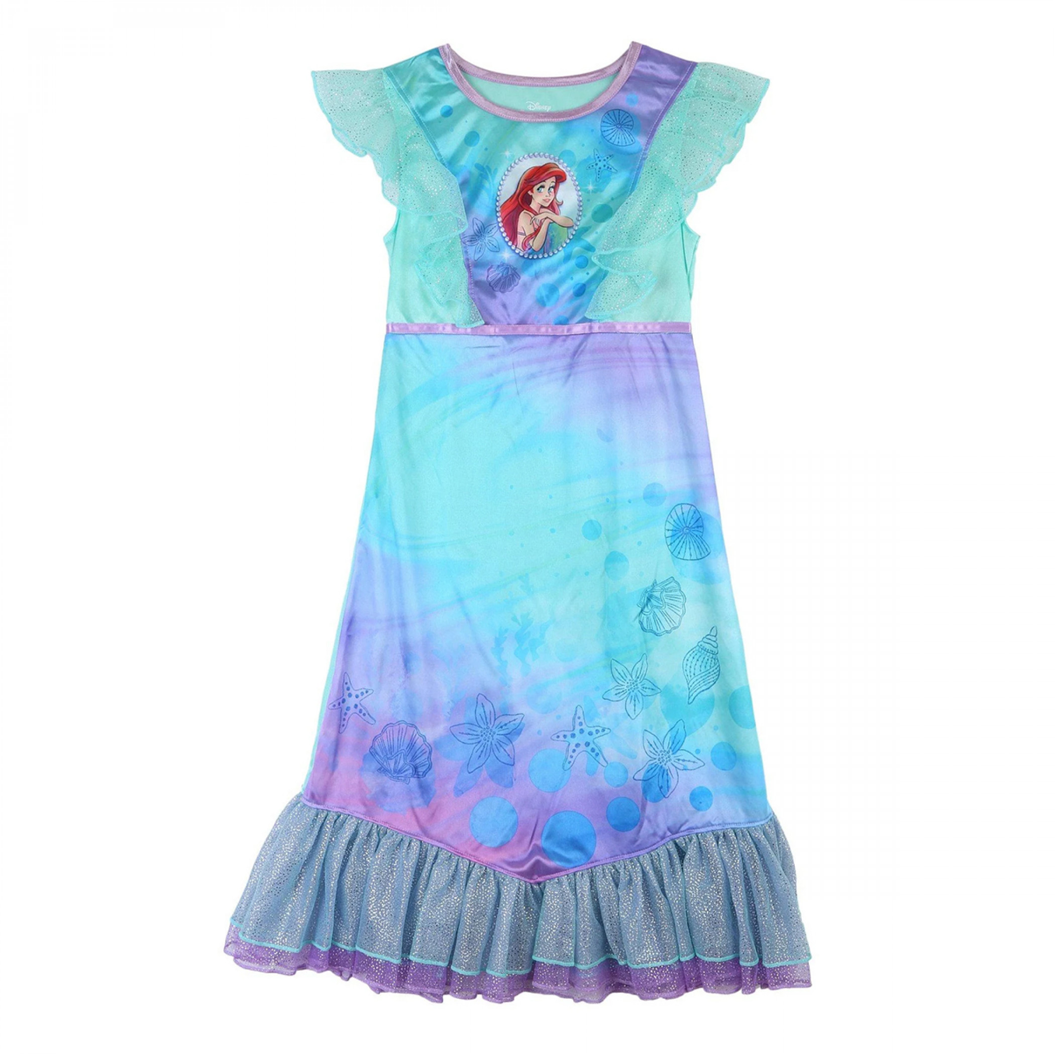 The Little Mermaid Ariel Watercolor Girl's Gown