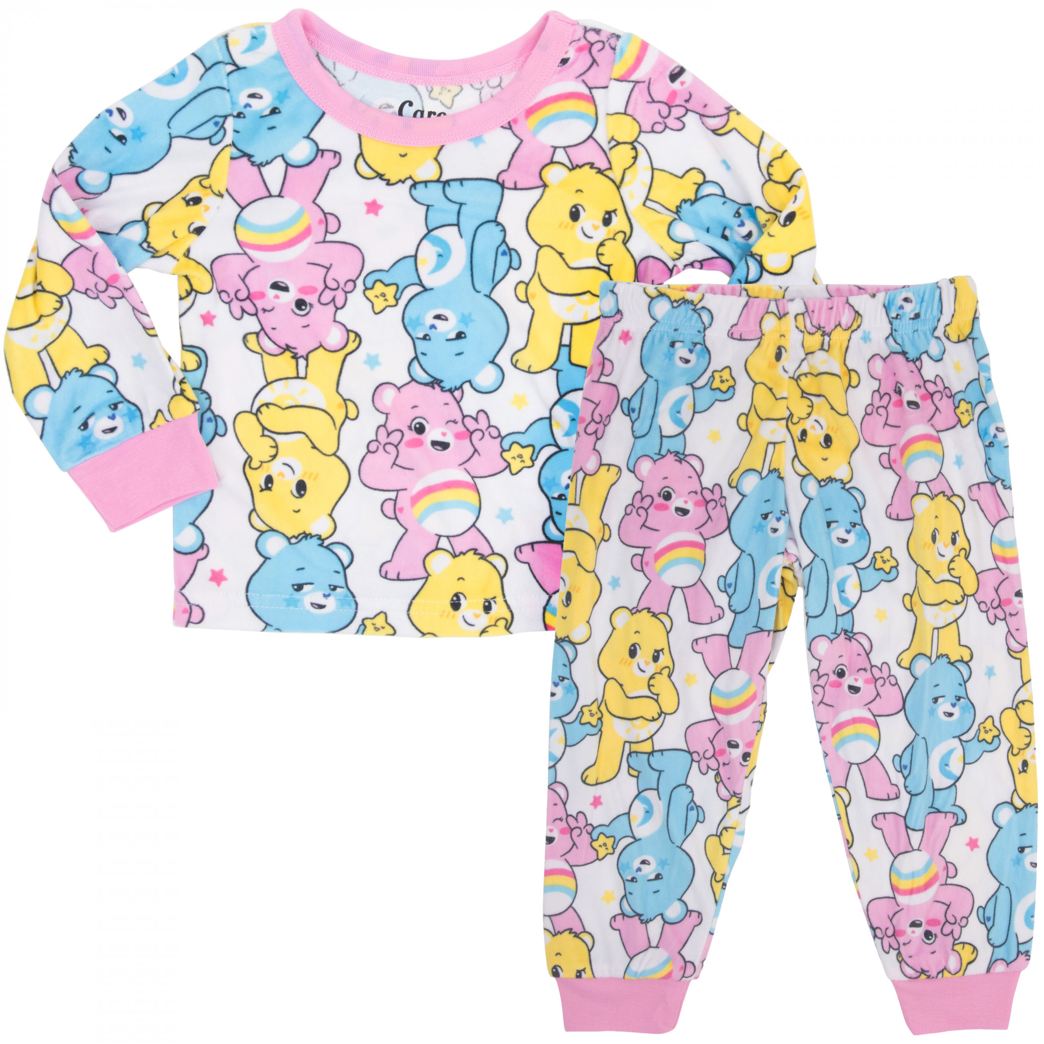 Care Bears Cast Long Sleeve All Over Print Toddler's 2-Piece Pajamas