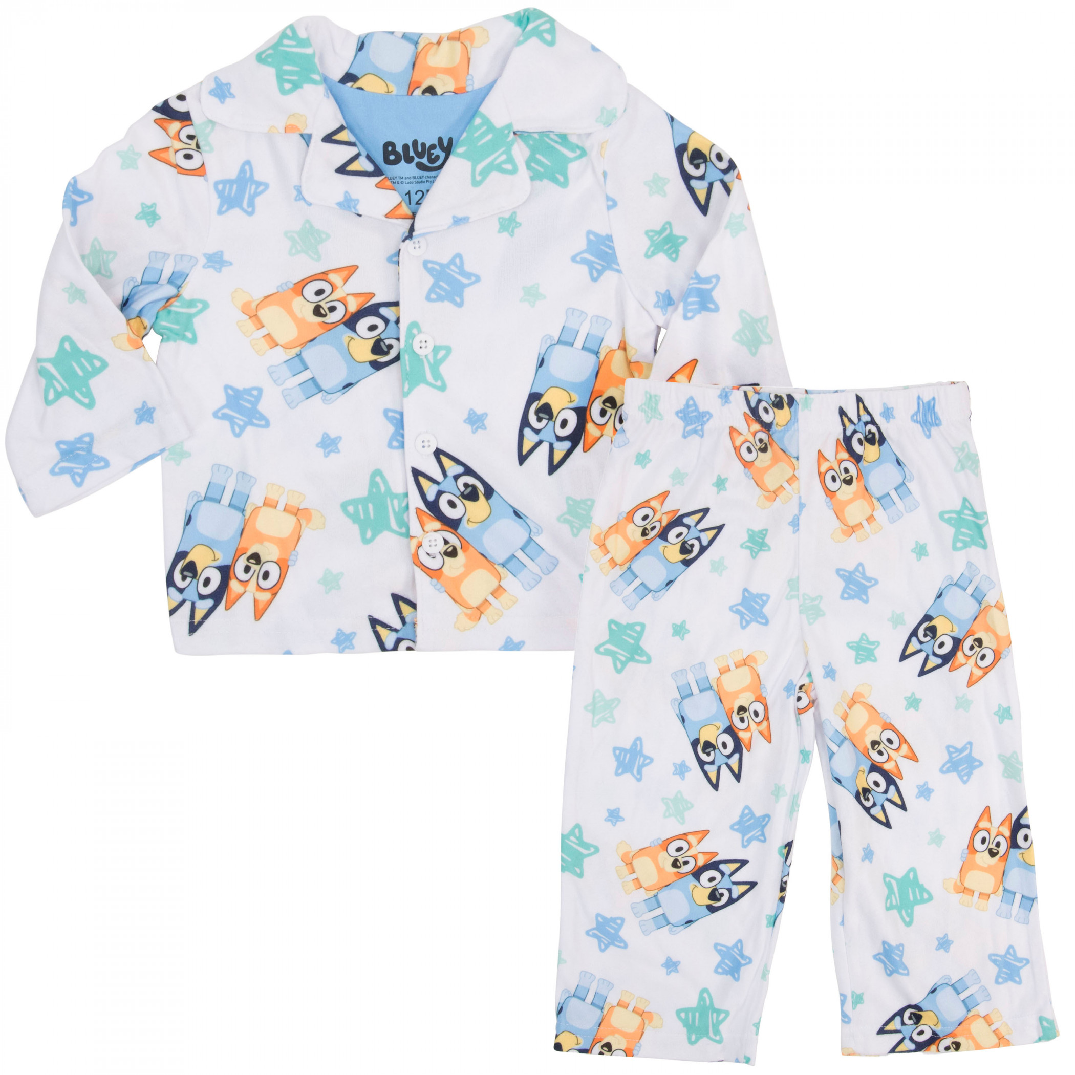 Bluey and Bingo Doodle Stars Toddler Boy's 2-Piece Pajamas