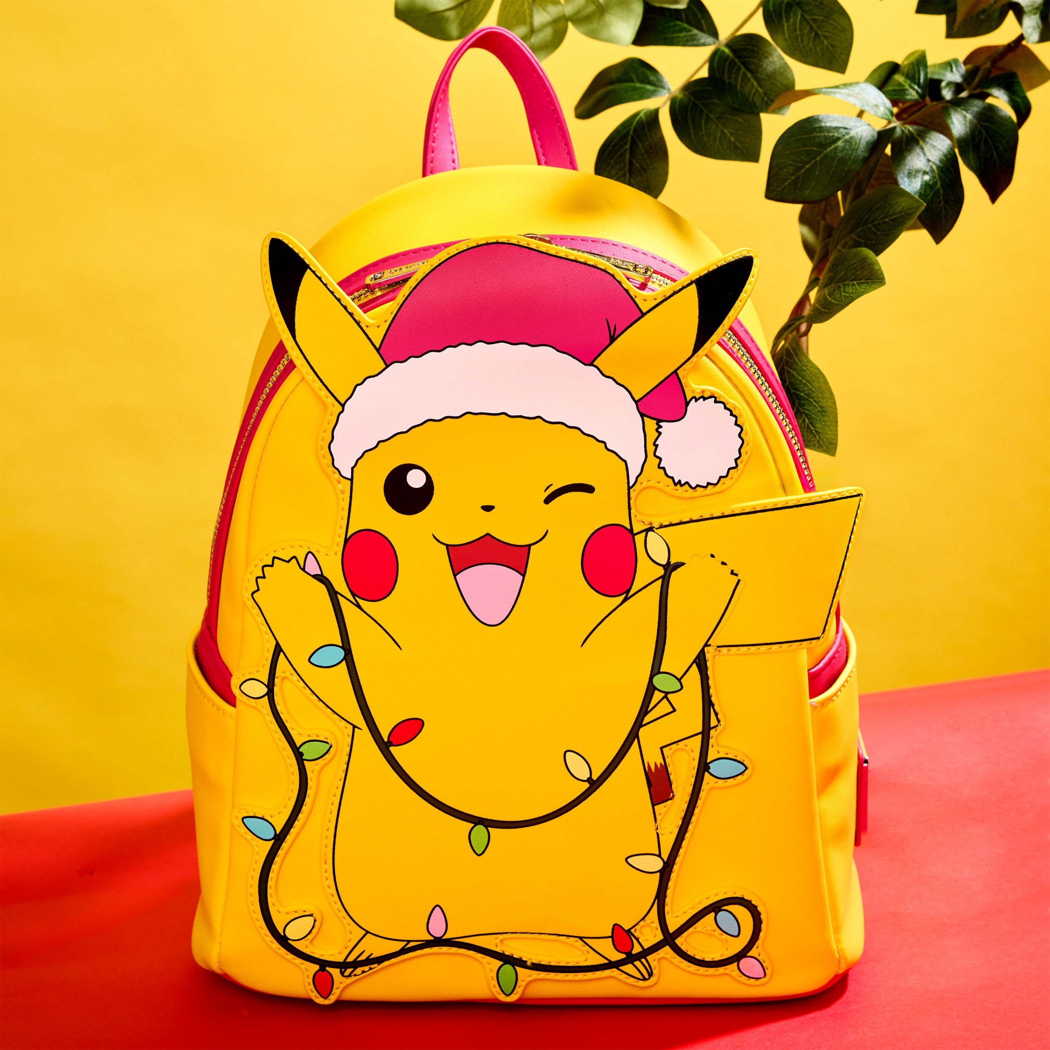 Pokemon Pikachu Santa Hat Light Up Mini Backpack By Loungefly