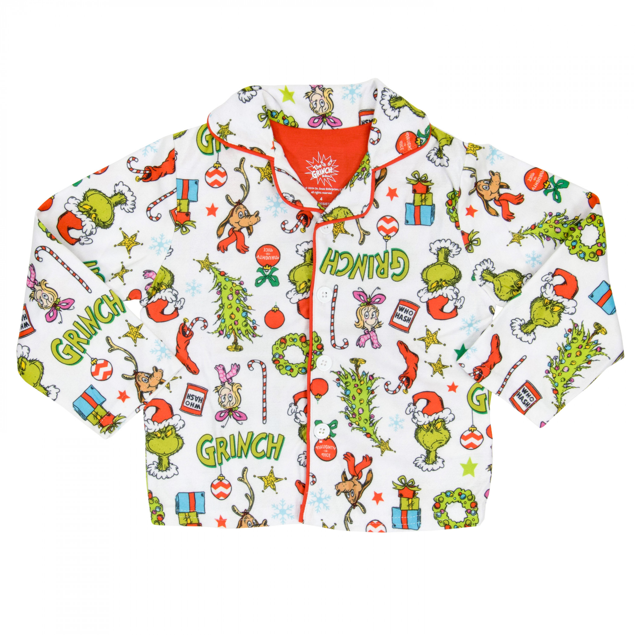 The Grinch Christmas Decorations 2-Piece Toddler Pajama Set