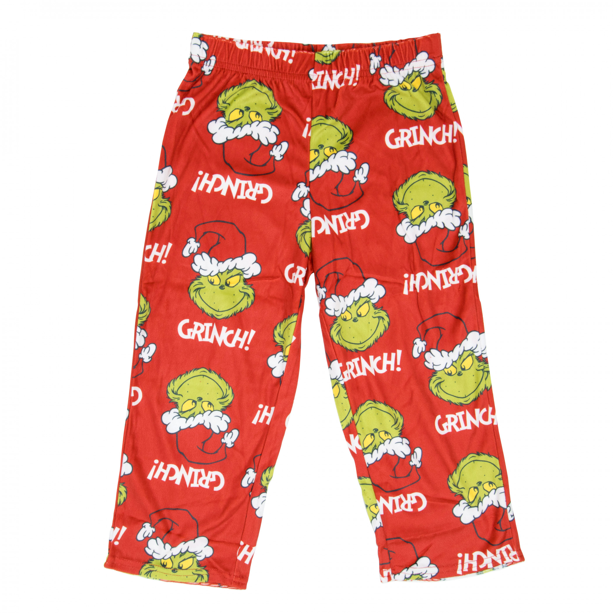 The Grinch Santa Hat 2-Piece Fleece Youth Pajama Set