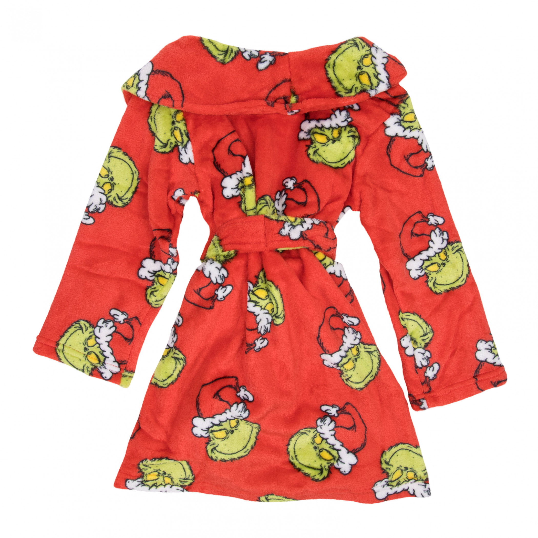 The Grinch Santa Hat Youth Velvet Robe