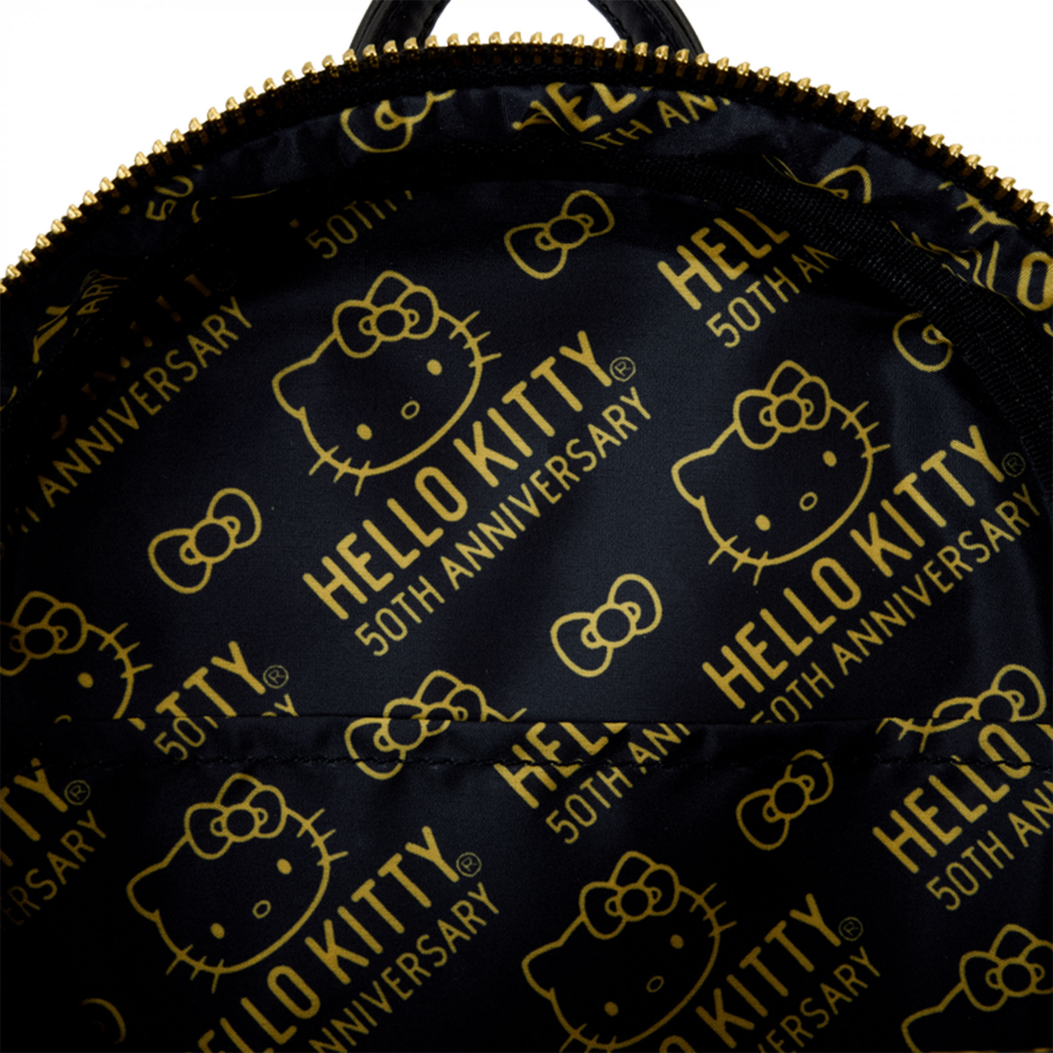 Hello Kitty 50th Anniversary Golden Bows Mini Backpack By Loungefly