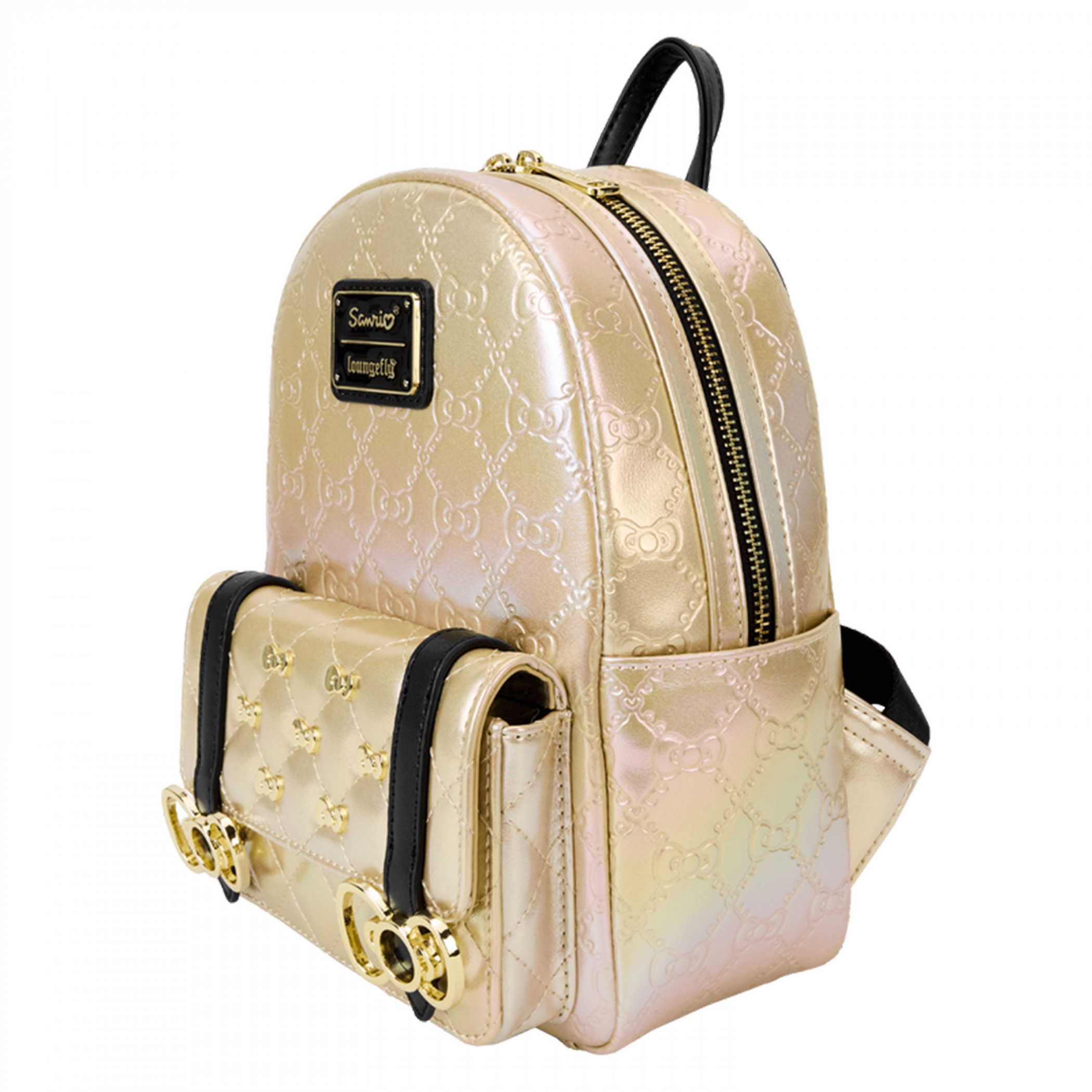 Hello Kitty 50th Anniversary Golden Bows Mini Backpack By Loungefly