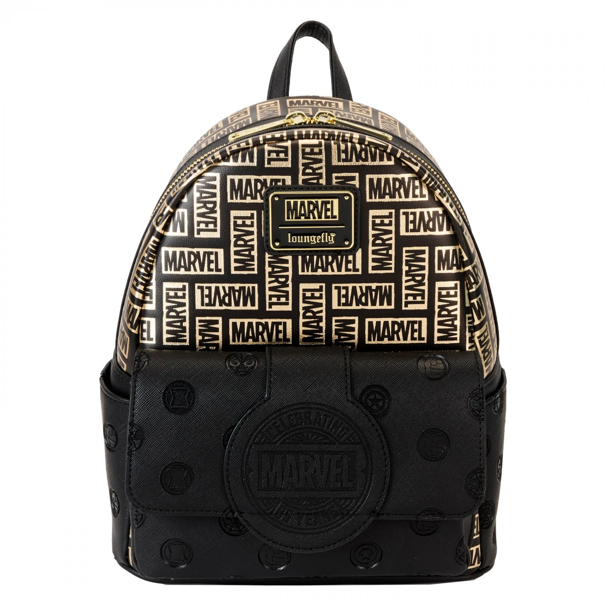 Marvel 85th Anniversary Golden Logo Mini Backpack By Loungefly