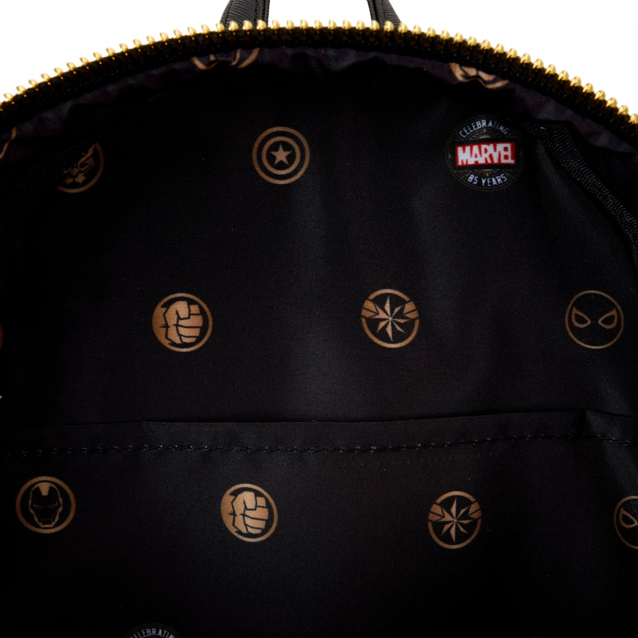 Marvel 85th Anniversary Golden Logo Mini Backpack By Loungefly