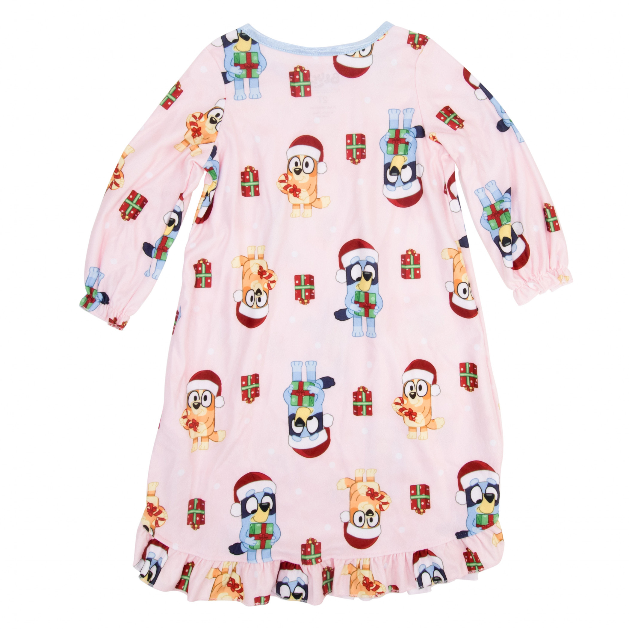 Bluey and Bingo Santa Hats and Presents Toddler's Nightgown