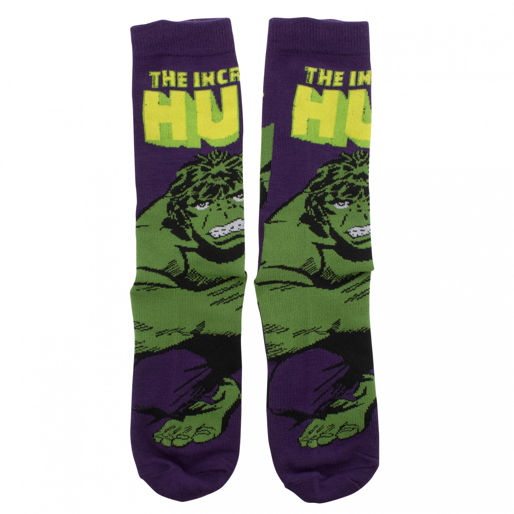 The Incredible Hulk Retro Character Cover Crew Socks