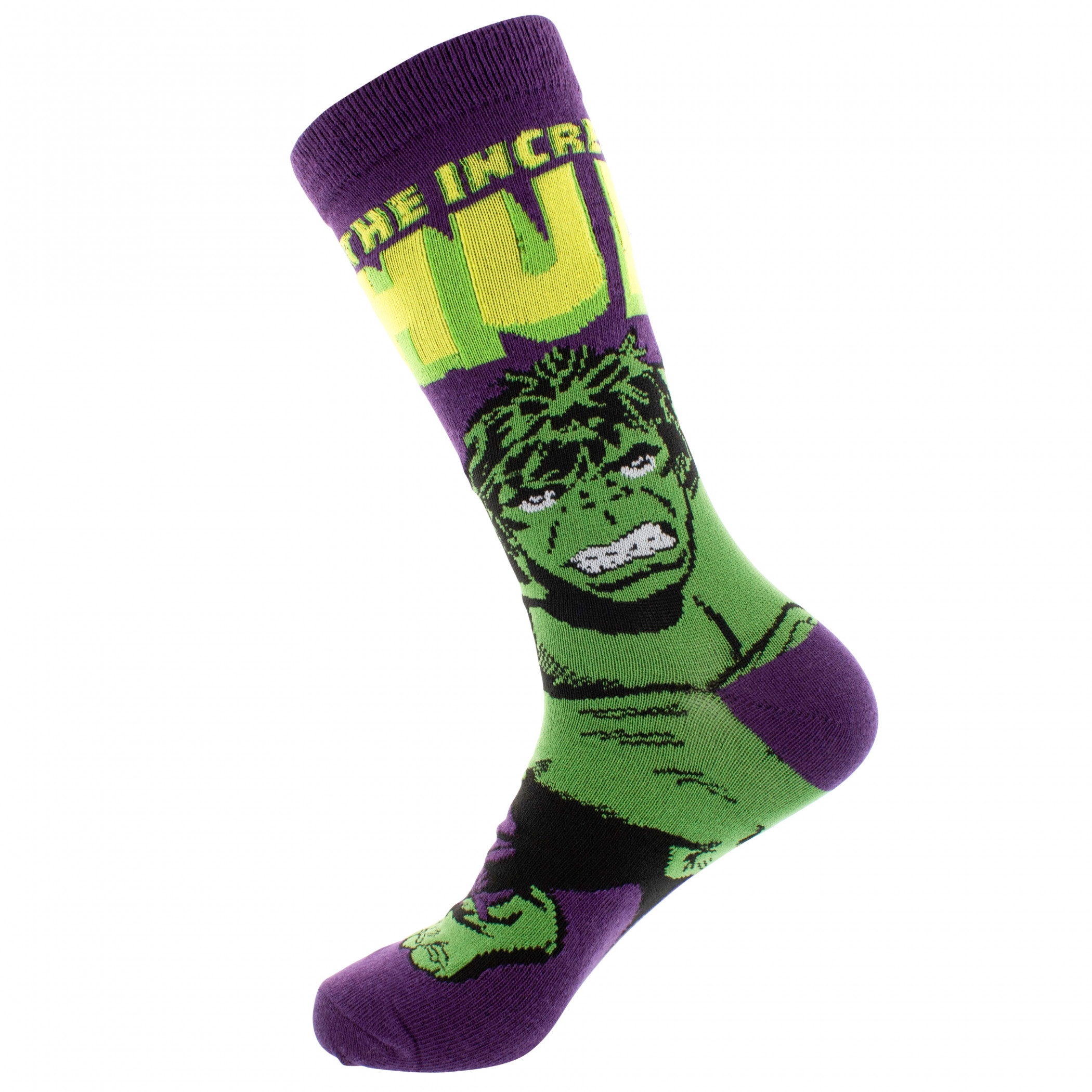 The Incredible Hulk Retro Character Cover Crew Socks