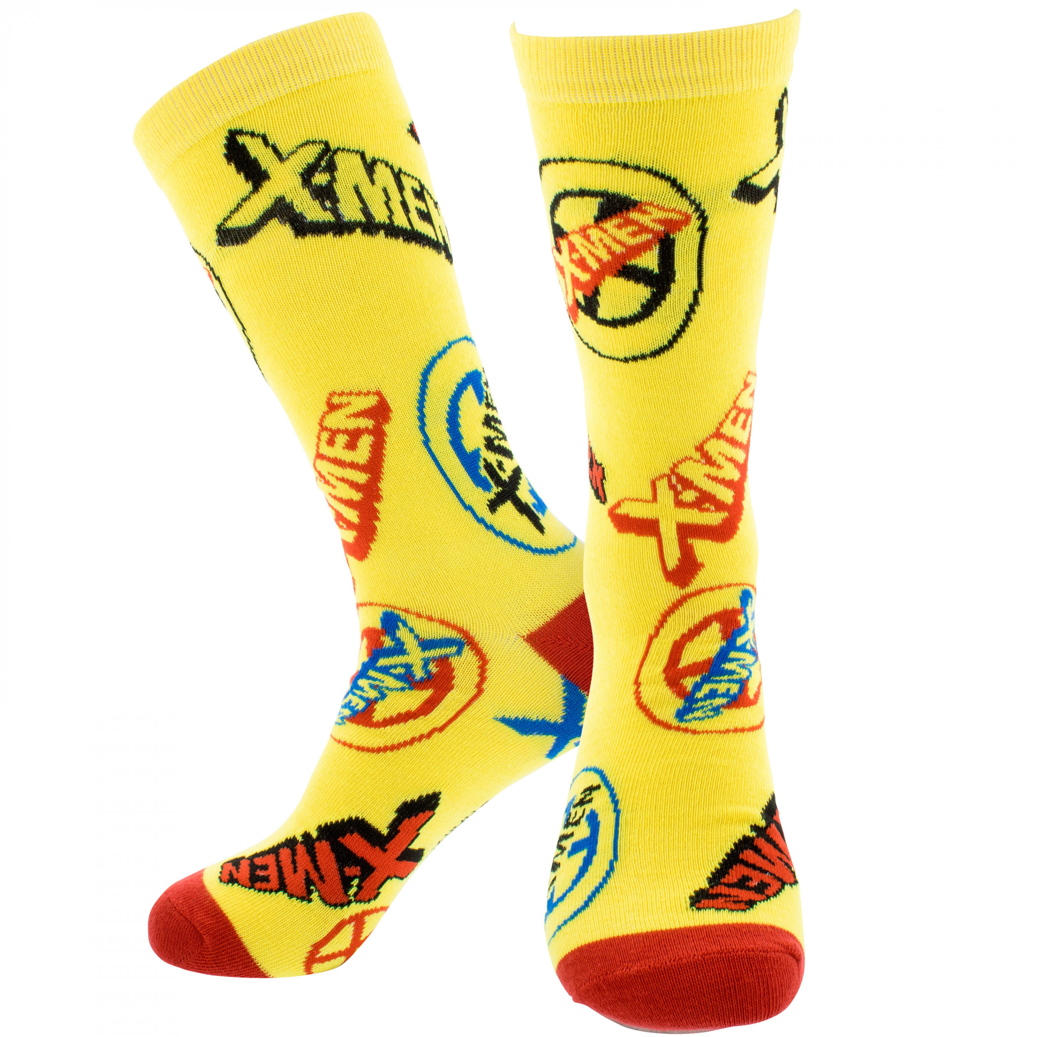 X-Men Various Logo Collage Crew Socks