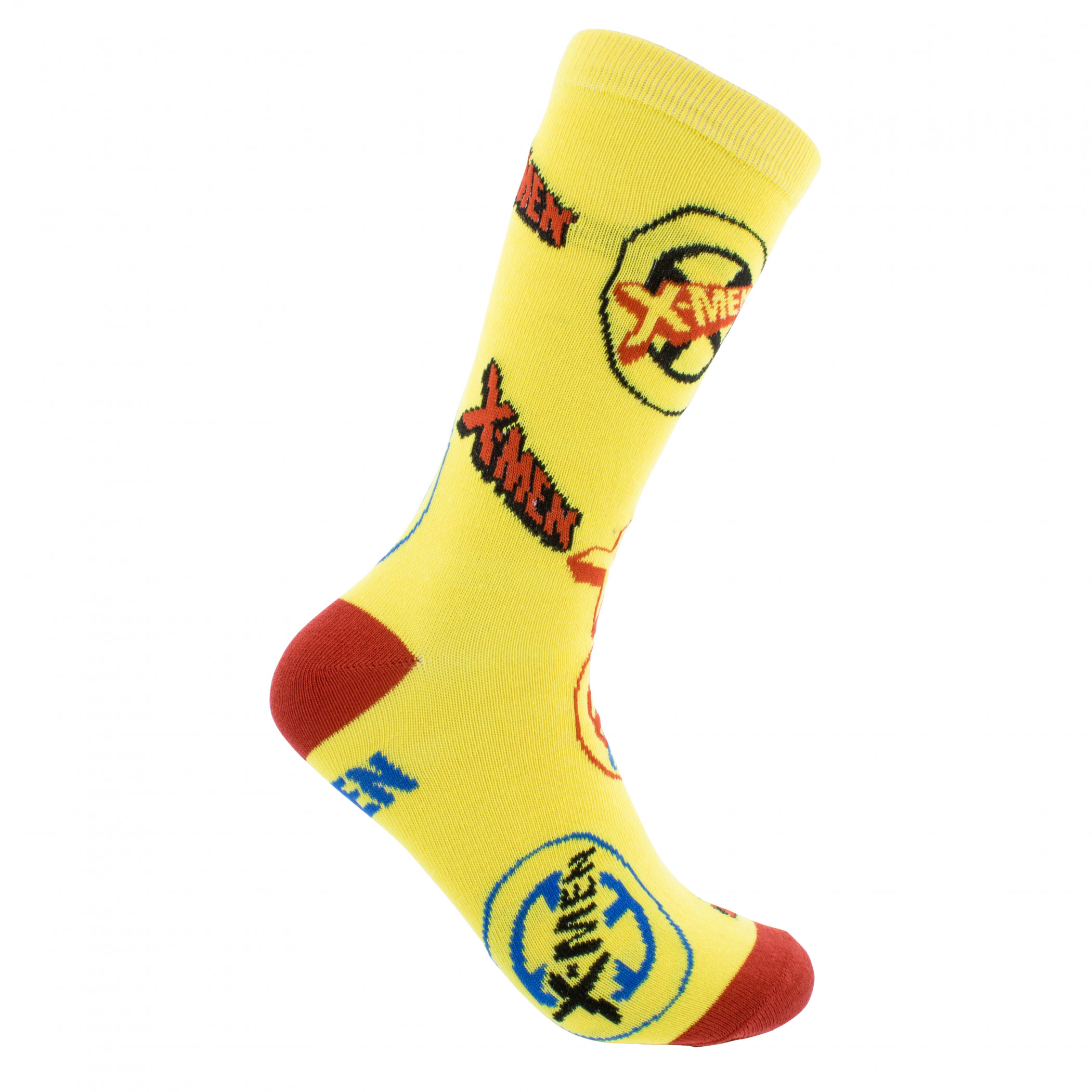 X-Men Various Logo Collage Crew Socks