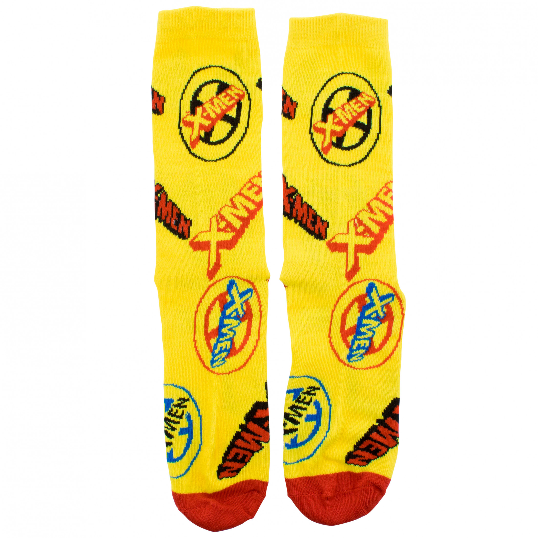 X-Men Various Logo Collage Crew Socks