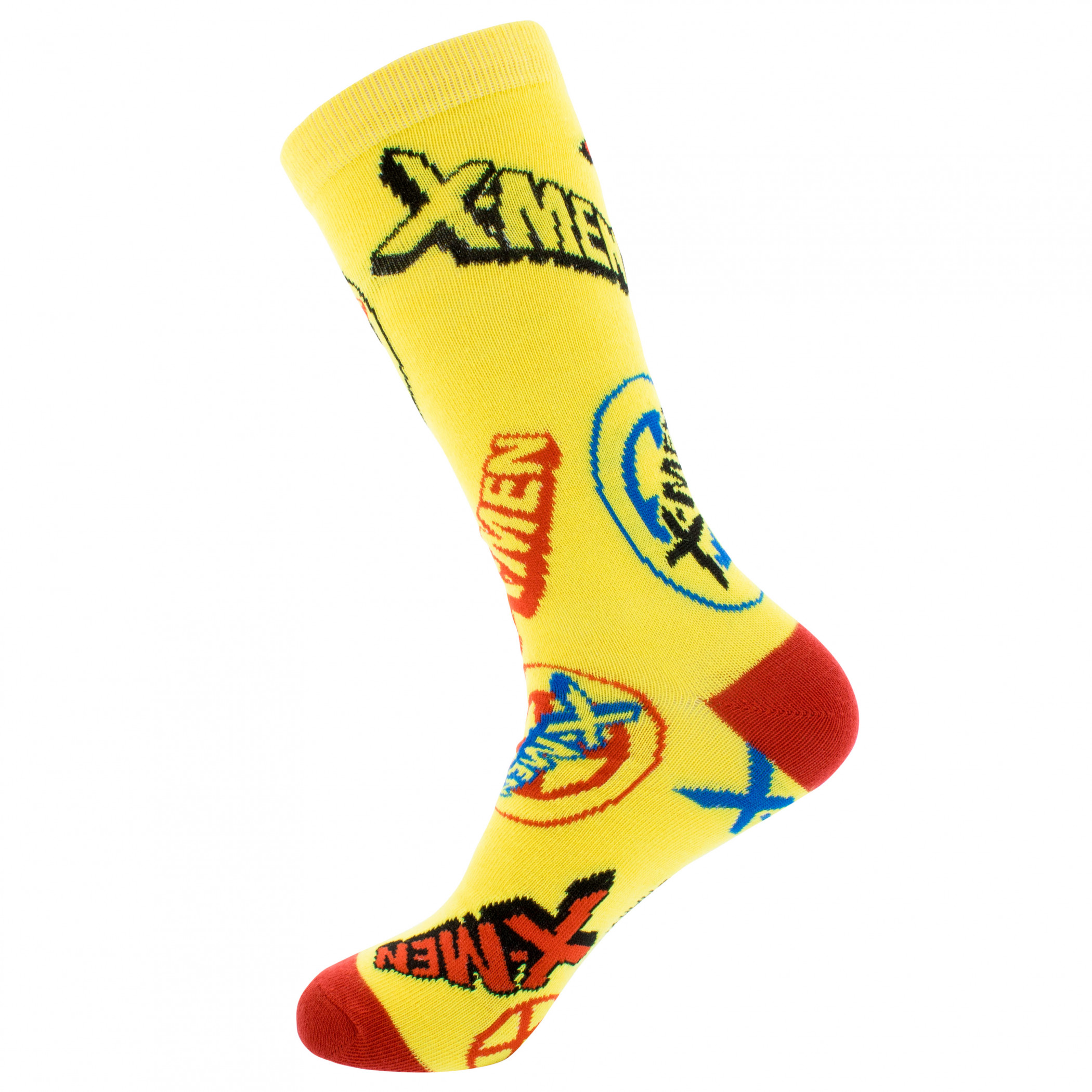 X-Men Various Logo Collage Crew Socks