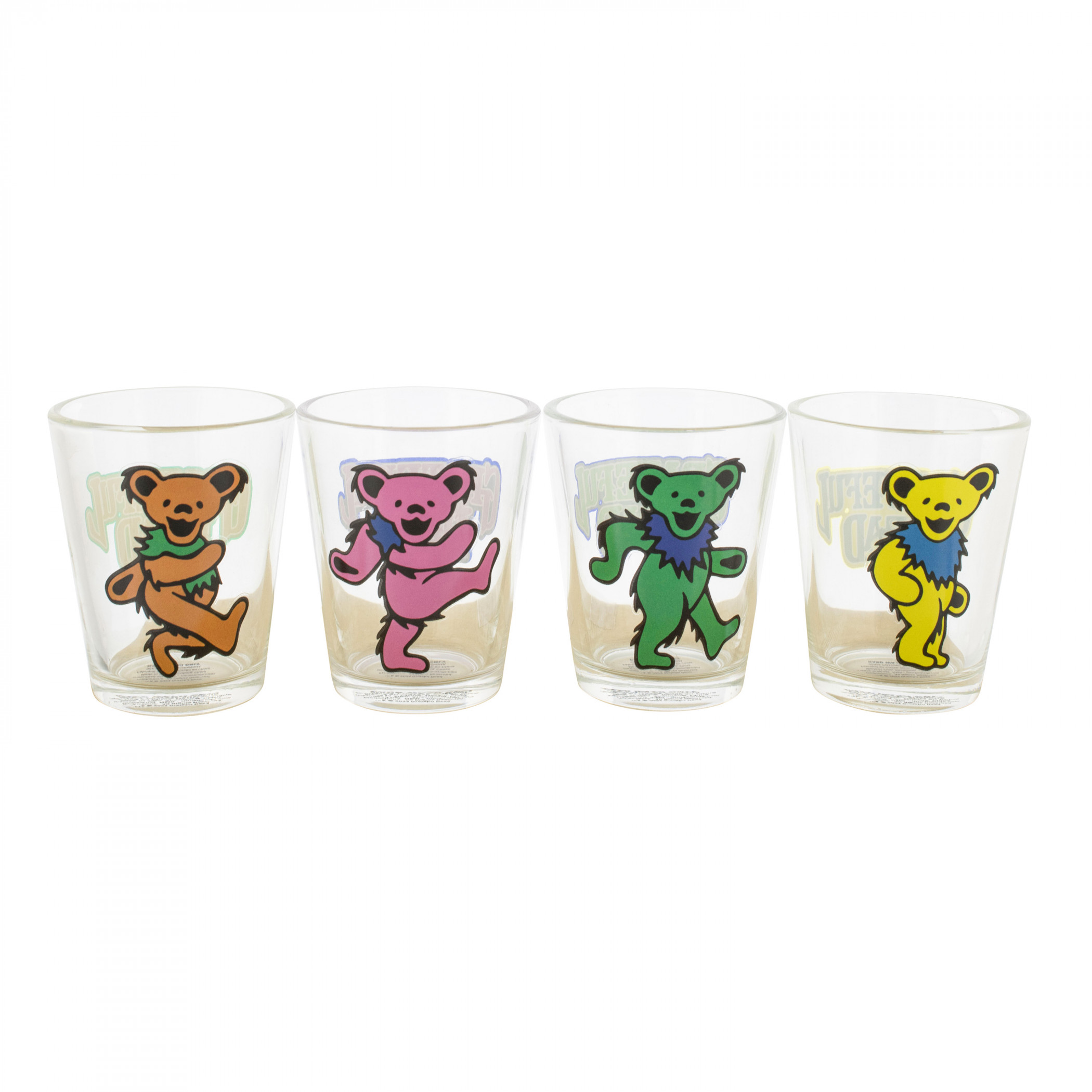 Grateful Dead Bears Shot Glass Set 4-Pack