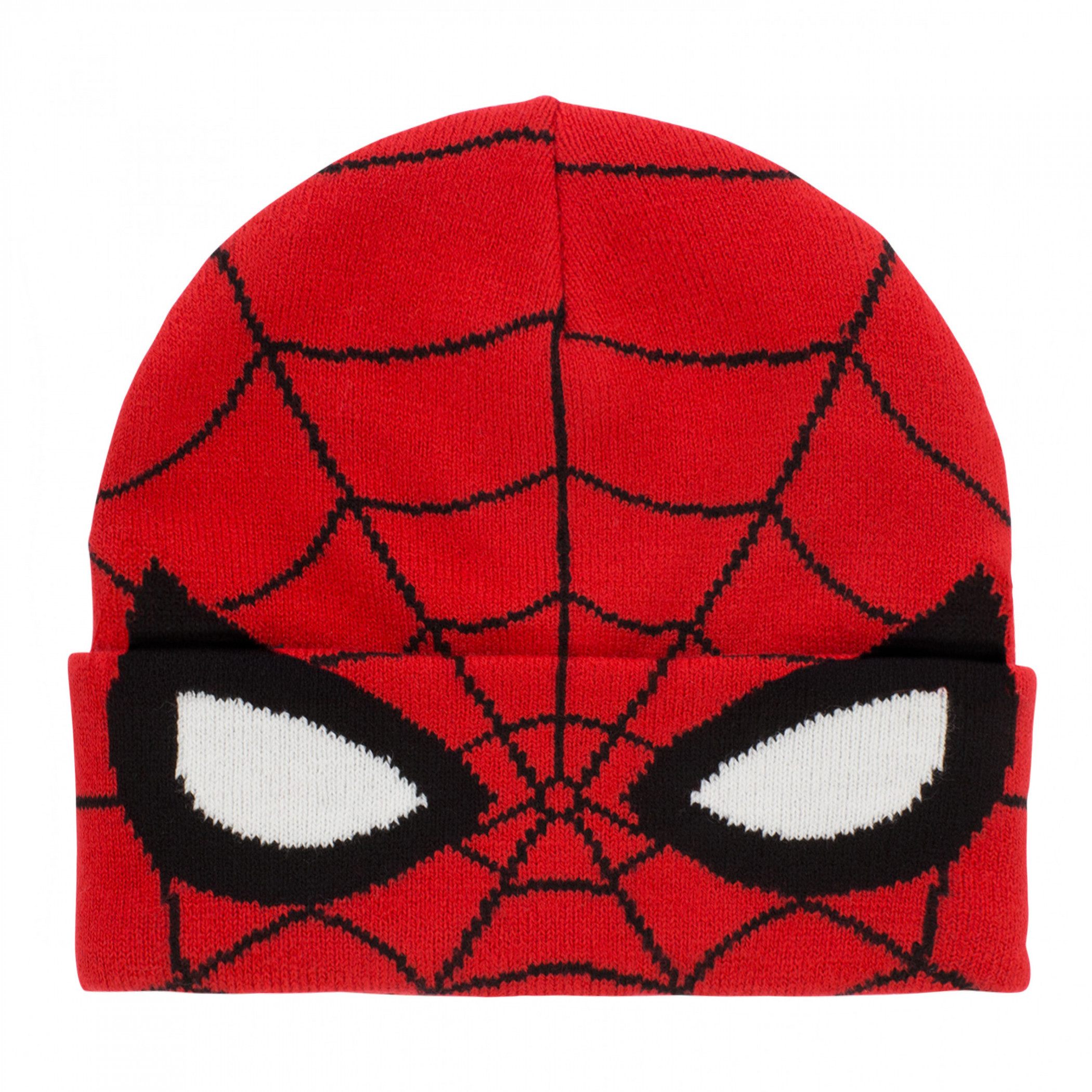 Spider-Man Mask Cuff Knit Beanie - SuperHeroStuff