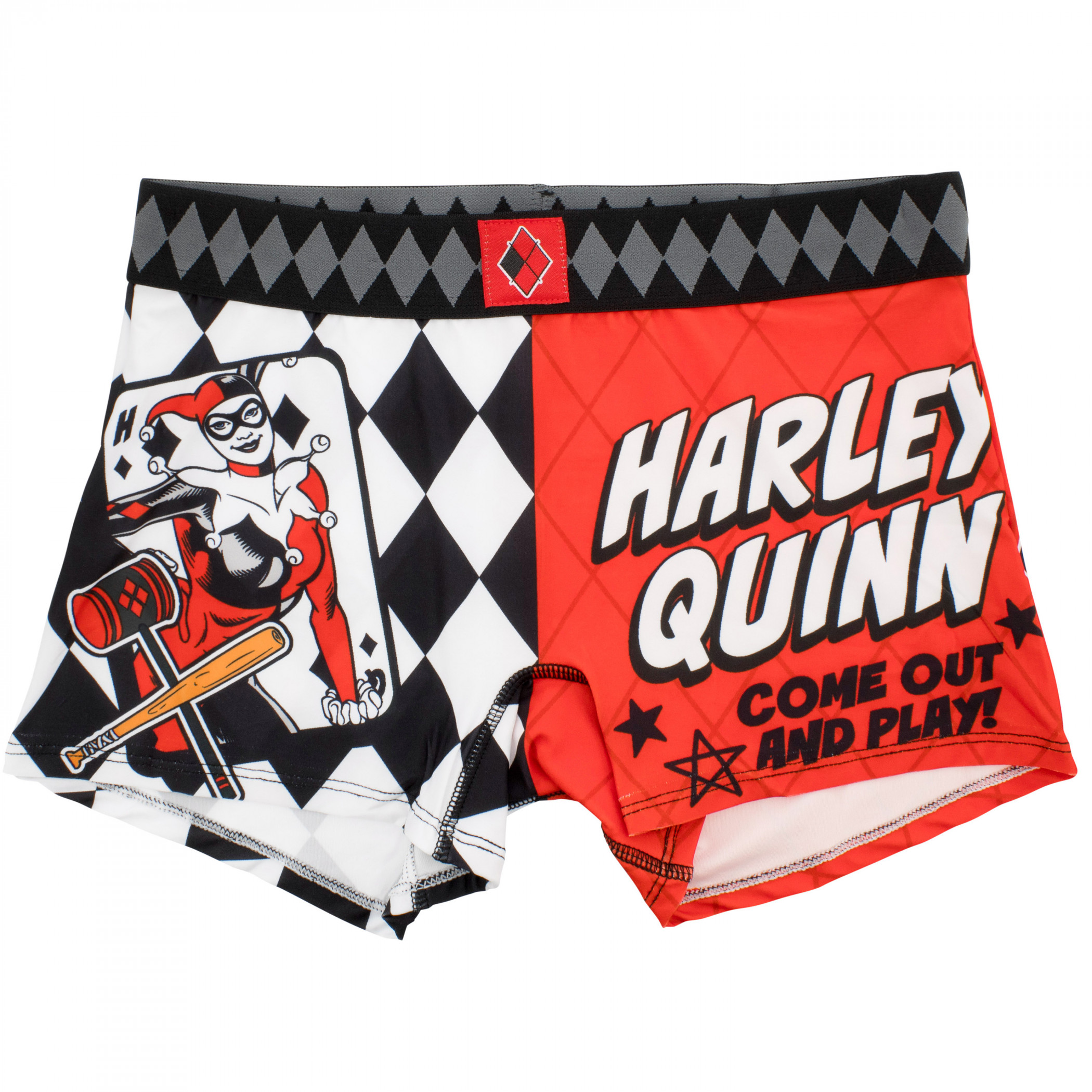 Harley Quinn Good to be Bad Sport Bra and Boy Short Panty Set