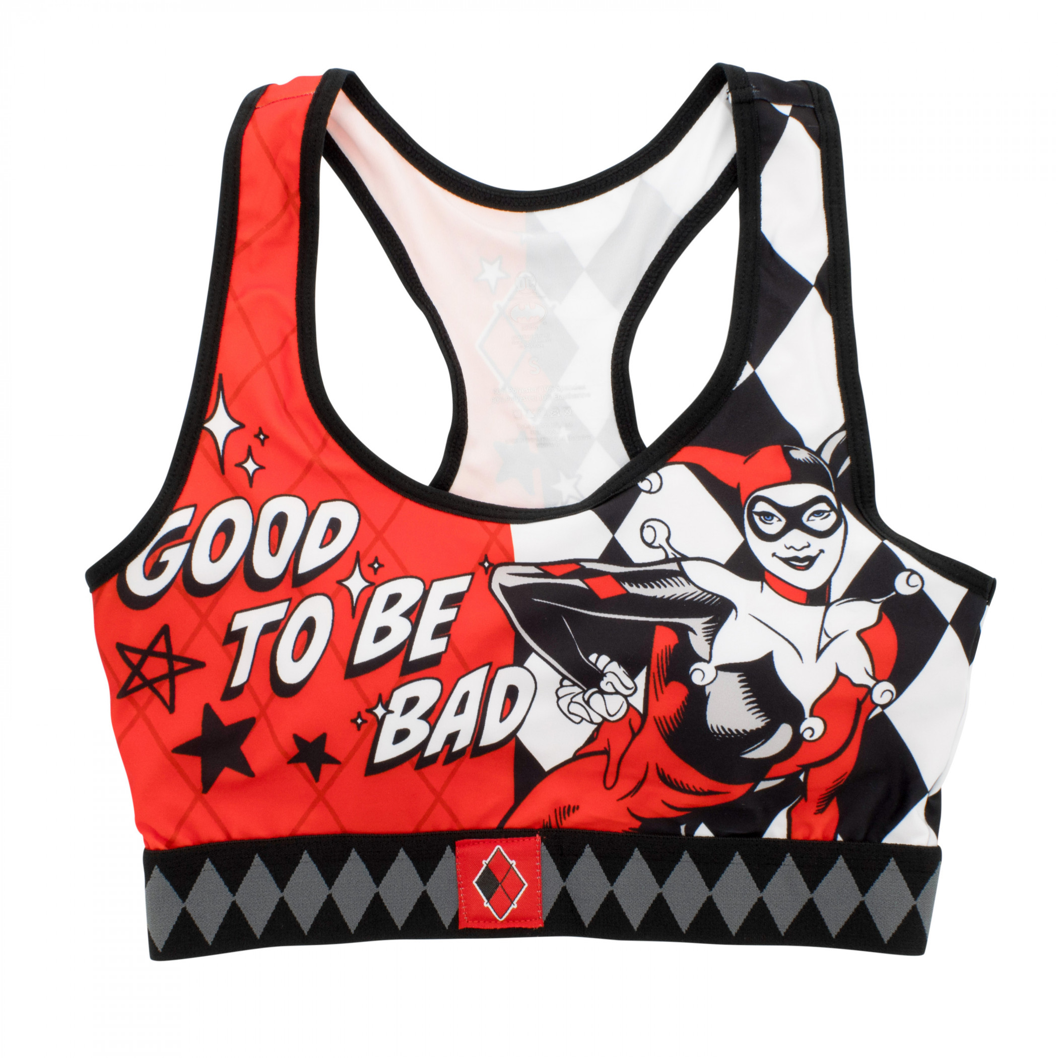 Harley Quinn Good to be Bad Sport Bra and Boy Short Panty Set