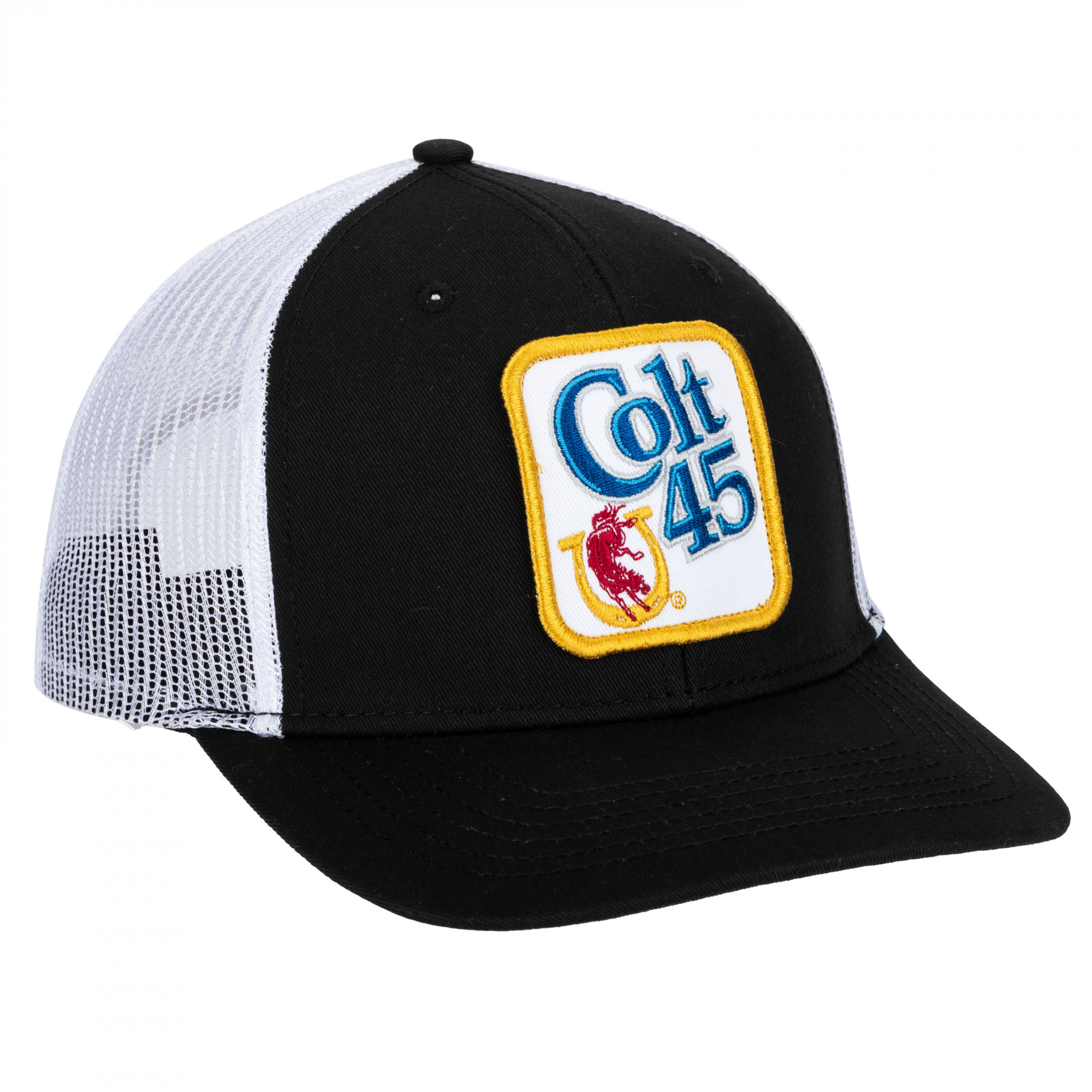 Colt 45 Patch Logo Black Colorway Mesh Back Hat