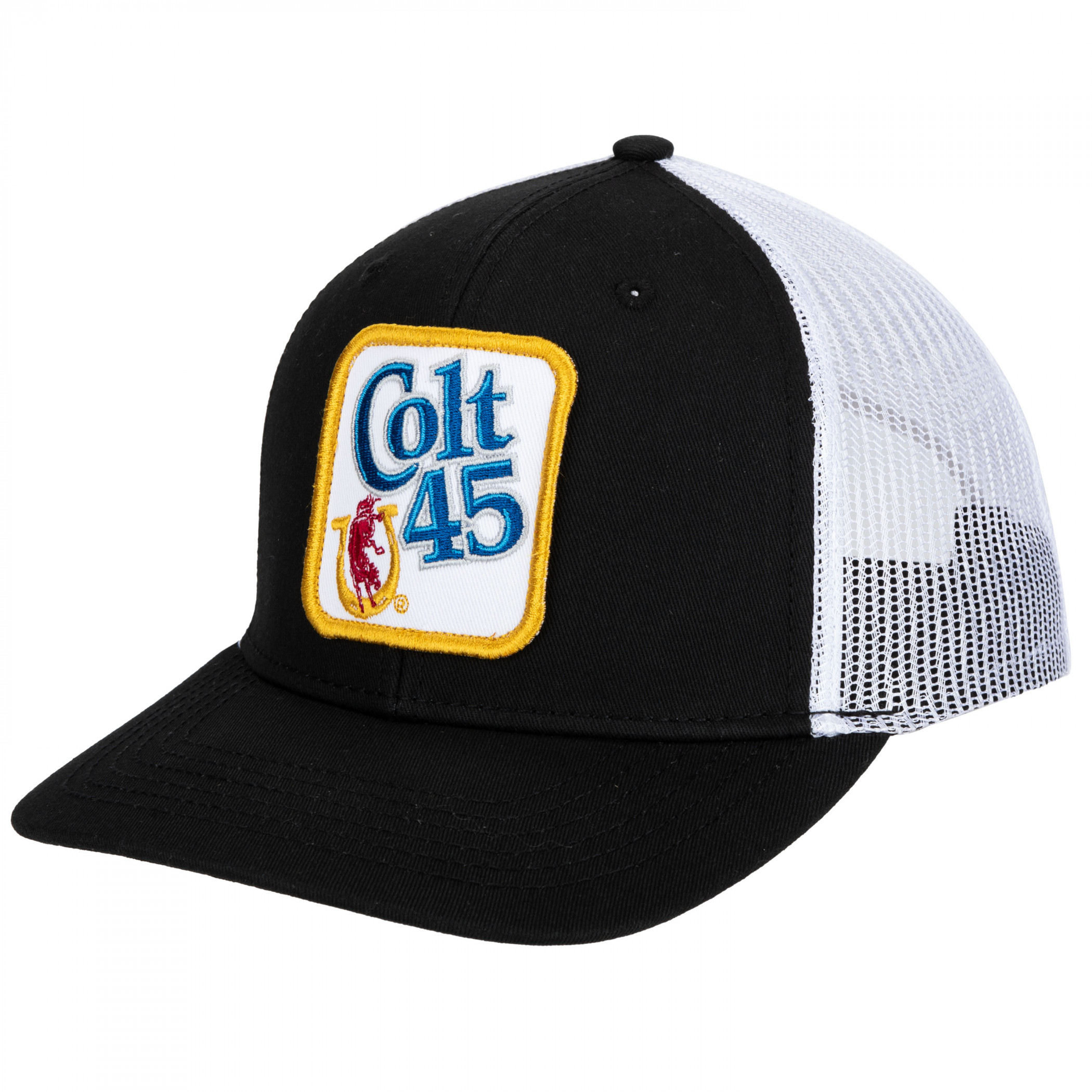 Colt 45 Patch Logo Black Colorway Mesh Back Hat