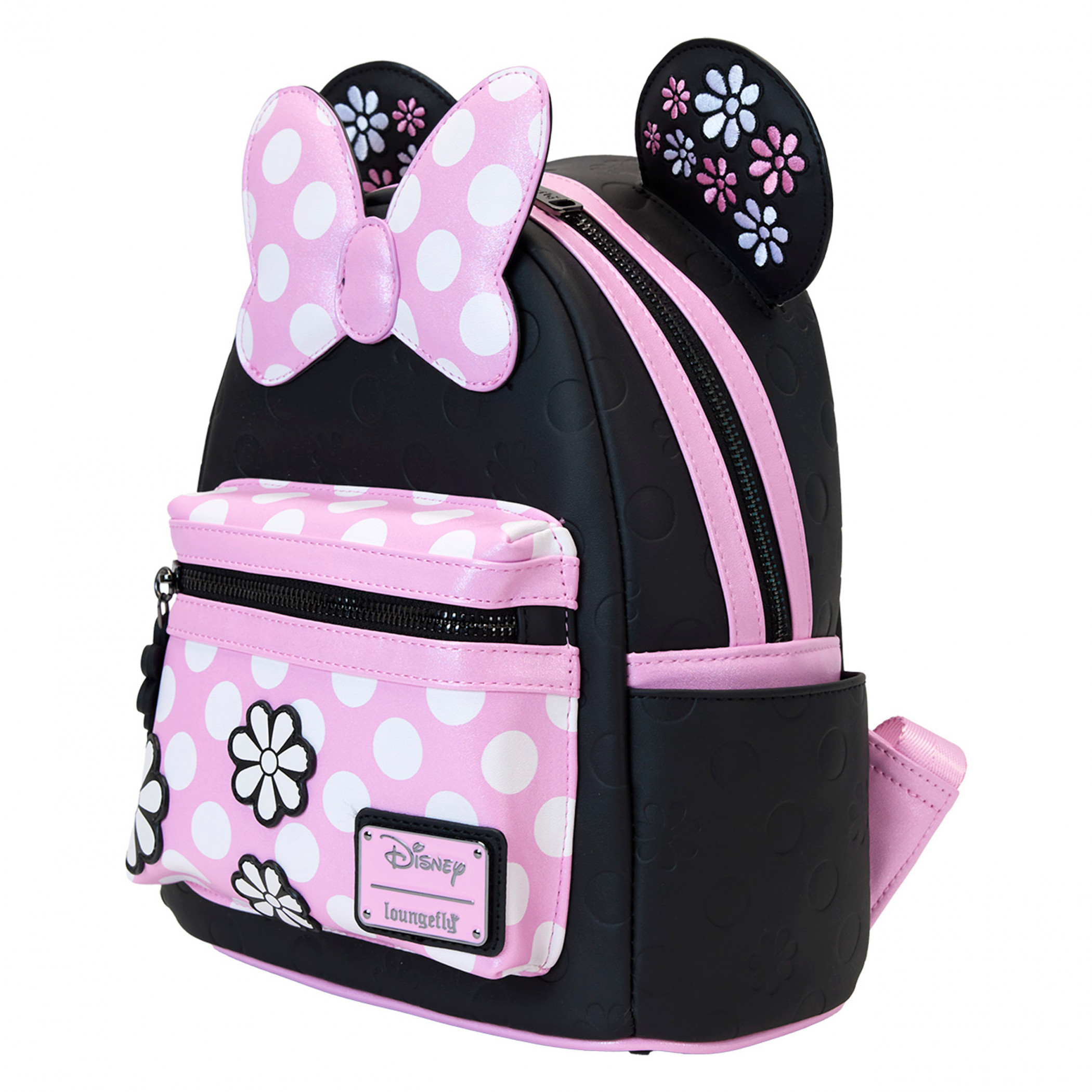 Minnie Mouse Floral Rock The Dots Mini Backpack By Loungefly