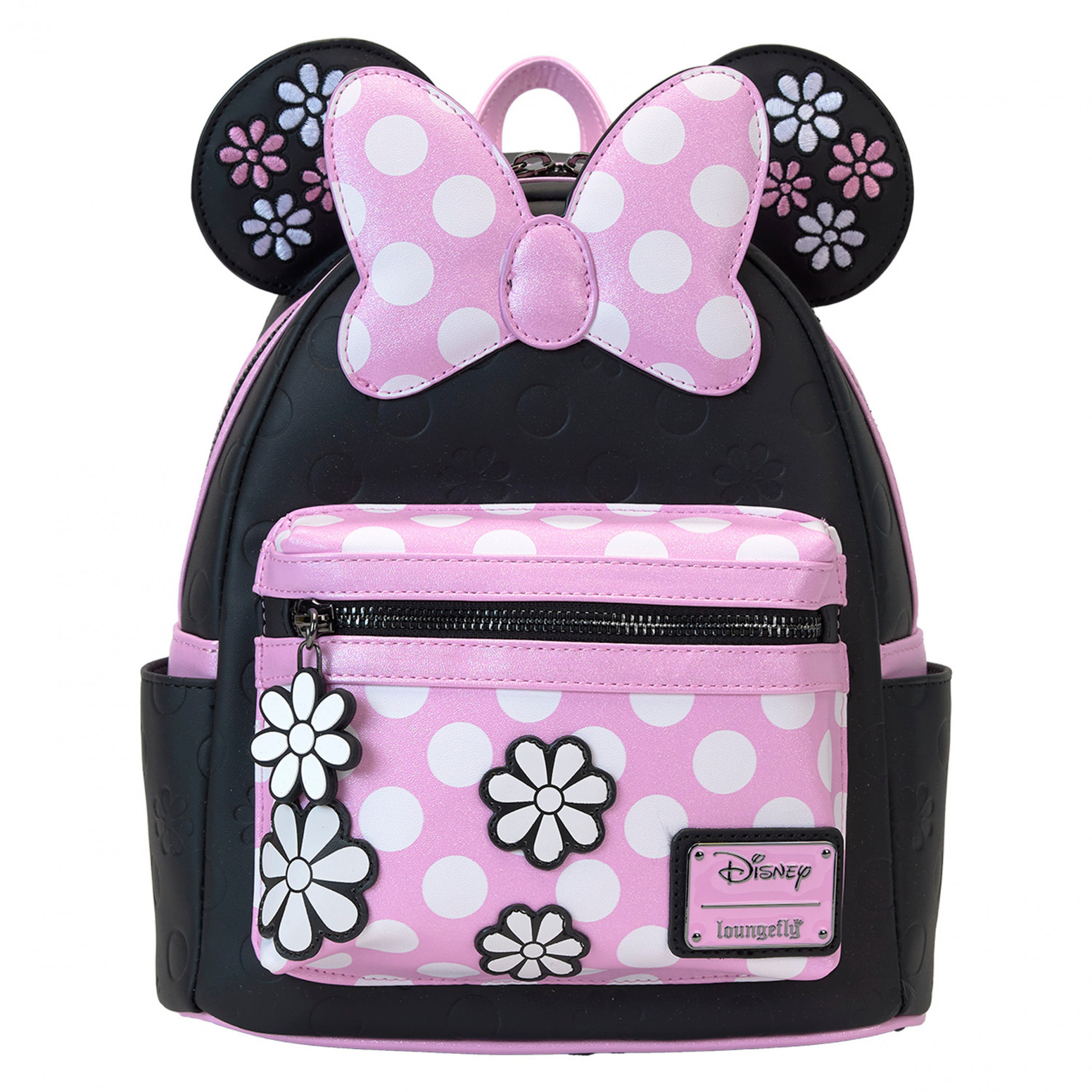 Minnie Mouse Floral Rock The Dots Mini Backpack By Loungefly