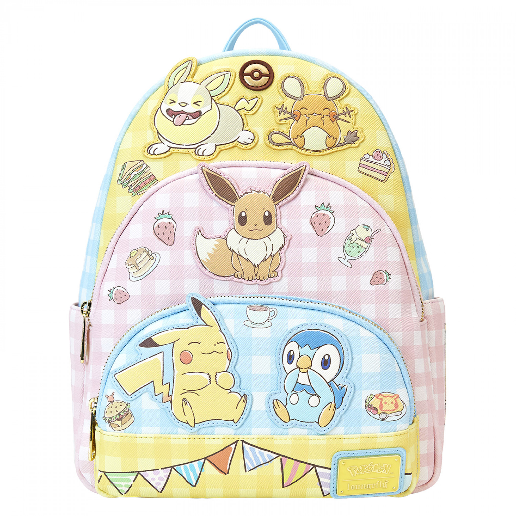 Pokemon Cafe Triple Pocket Mini Backpack By Loungefly