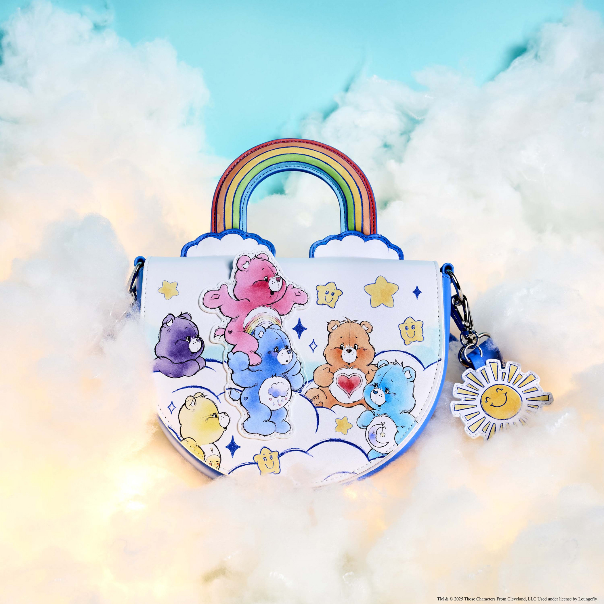 Care Bears Rainbow Handle Cross Body Bag By Loungefly