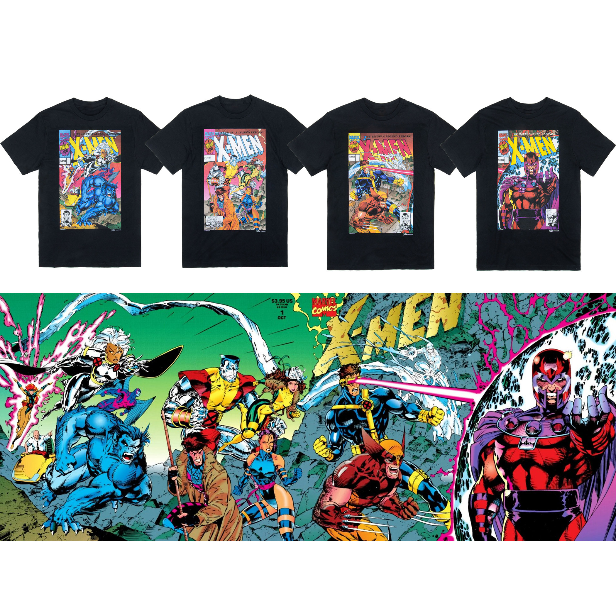 X-Men #1 by Jim Lee Cover Collectors Edition T-Shirt Set