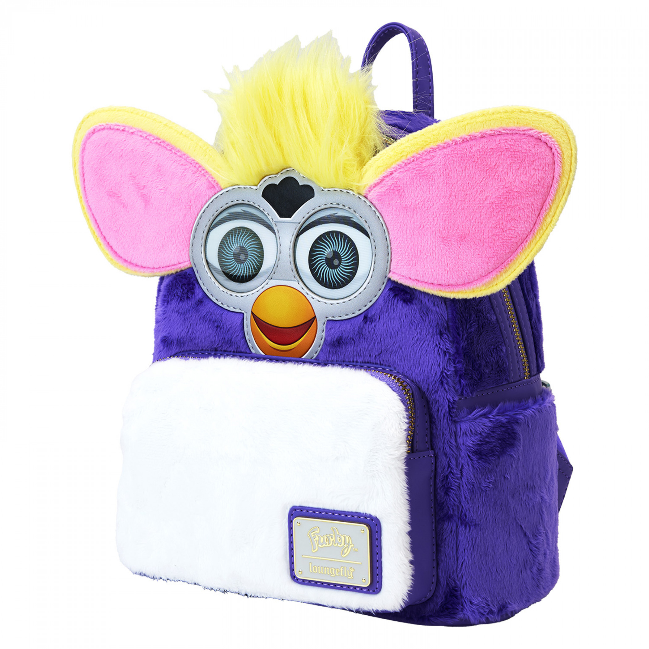 Furby Original Hasbro with Faux Fur Mini Backpack by Loungefly