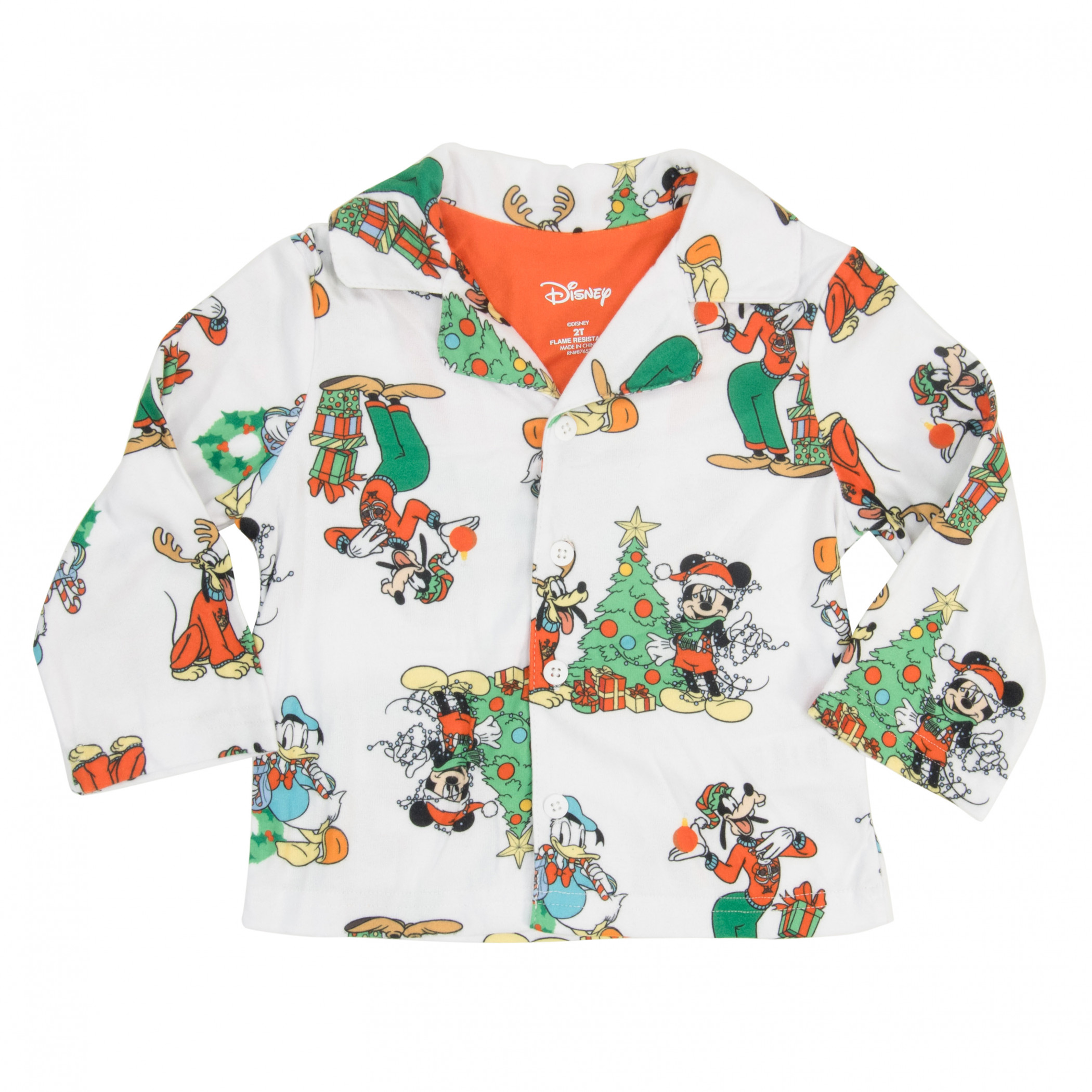 Mickey Mouse and Friends Christmas Tree Toddler Boy's 2-Piece Pajamas