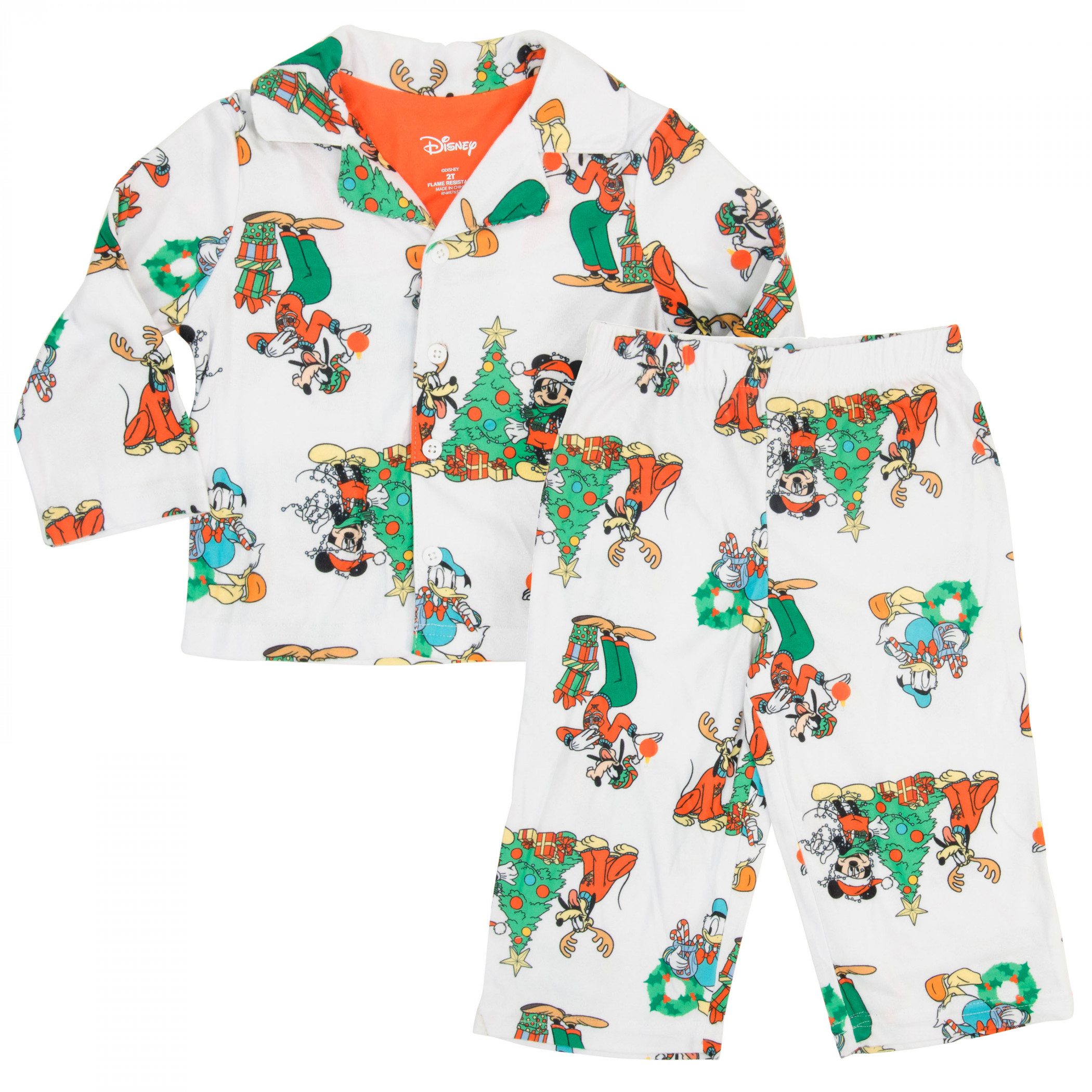 Mickey Mouse and Friends Christmas Tree Toddler Boy's 2-Piece Pajamas