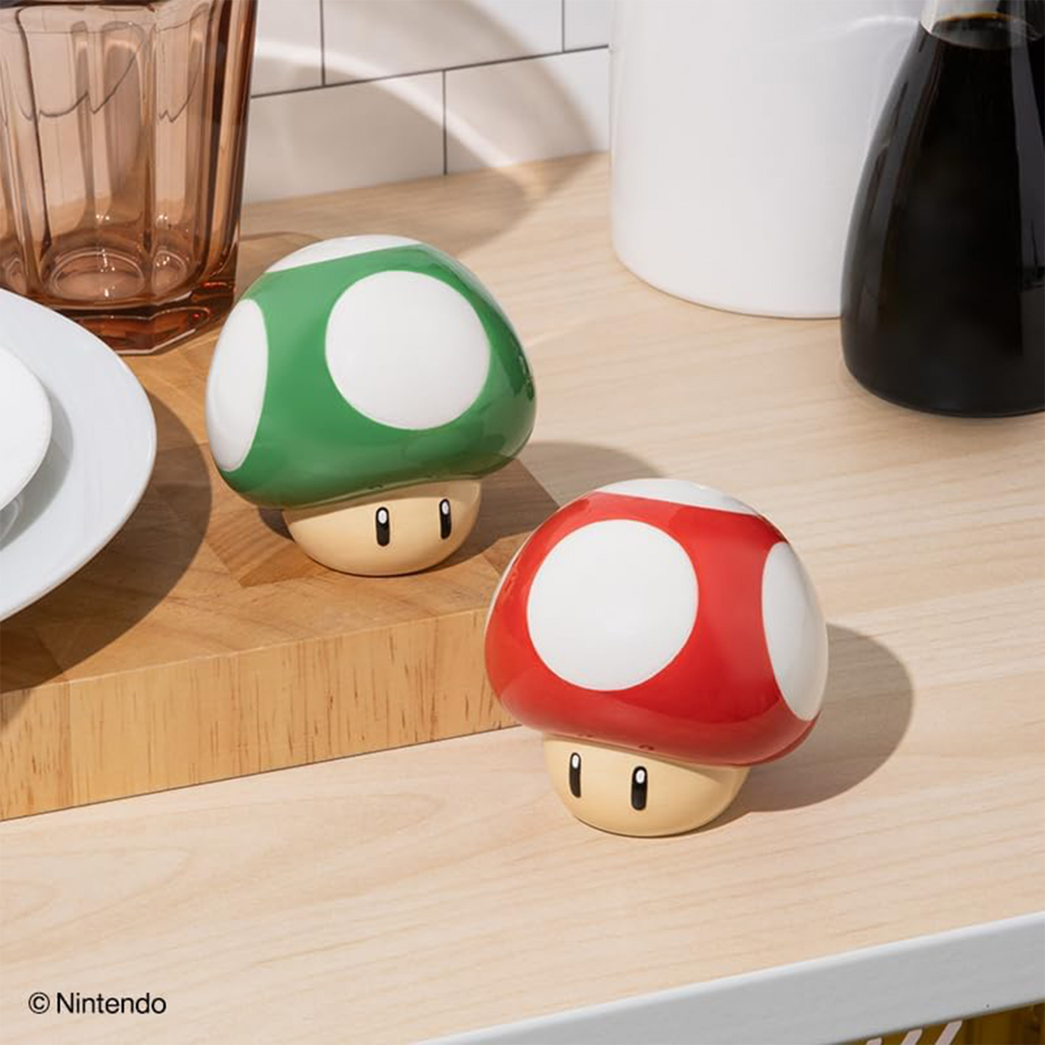 Super Mario Bros. Mushroom Power-Ups Salt and Pepper Shakers