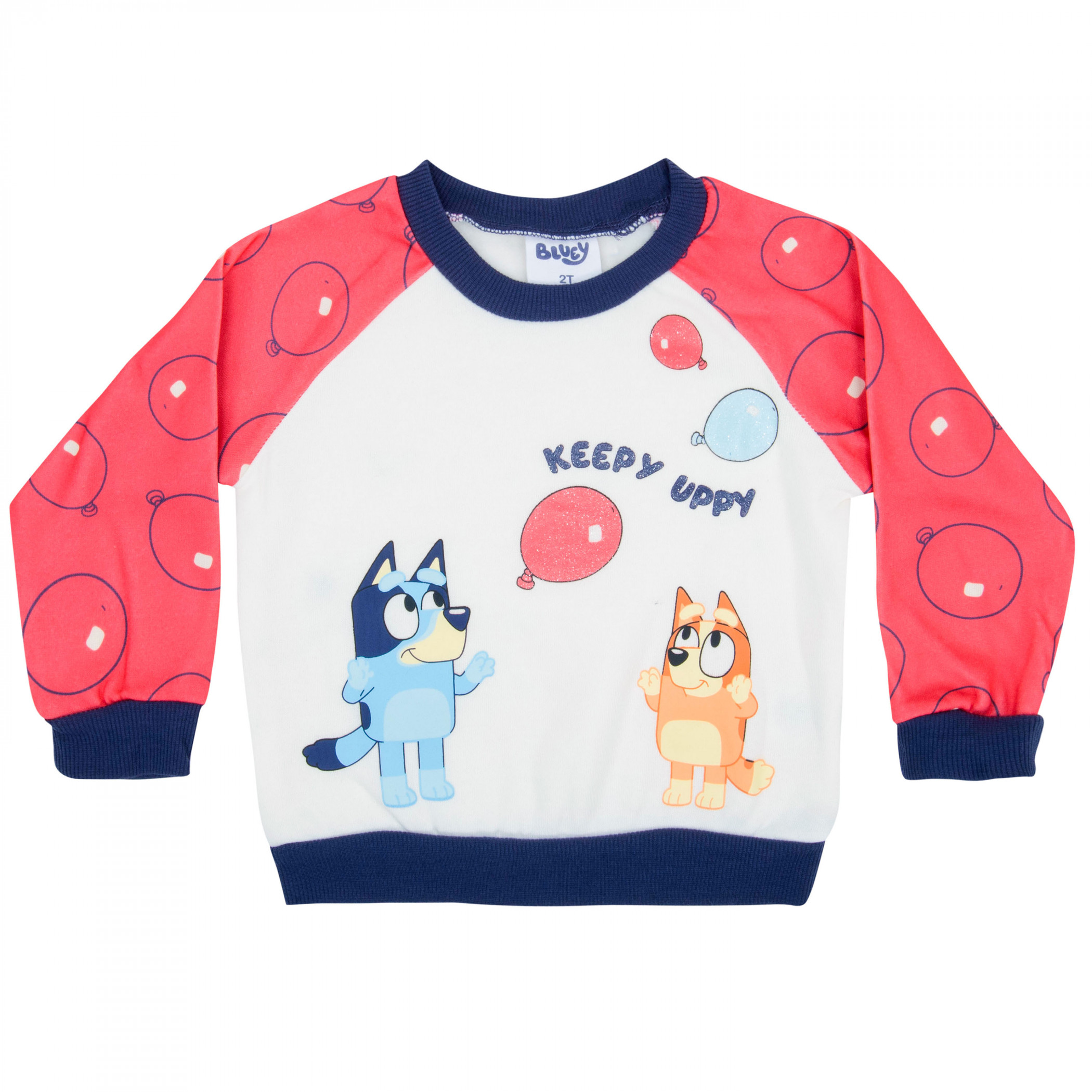 Bluey and Bingo Keepy Uppy Toddler's 2-Piece Crewneck Sweatshirt and Leggings Set