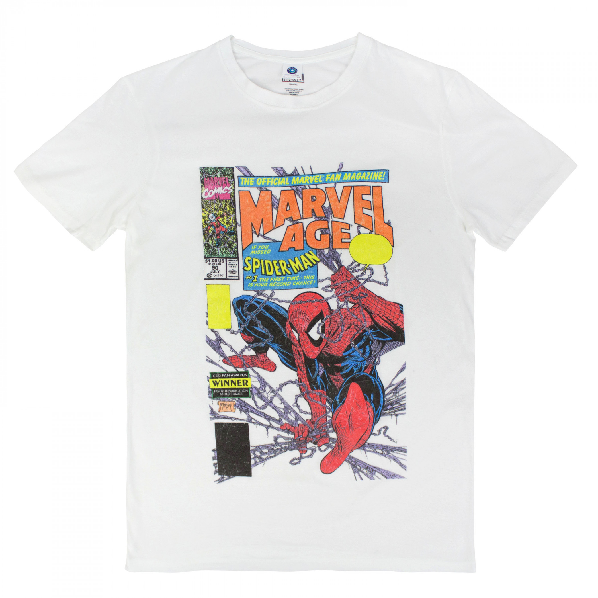 Spider-Man Marvel Age Comic Cover T-Shirt