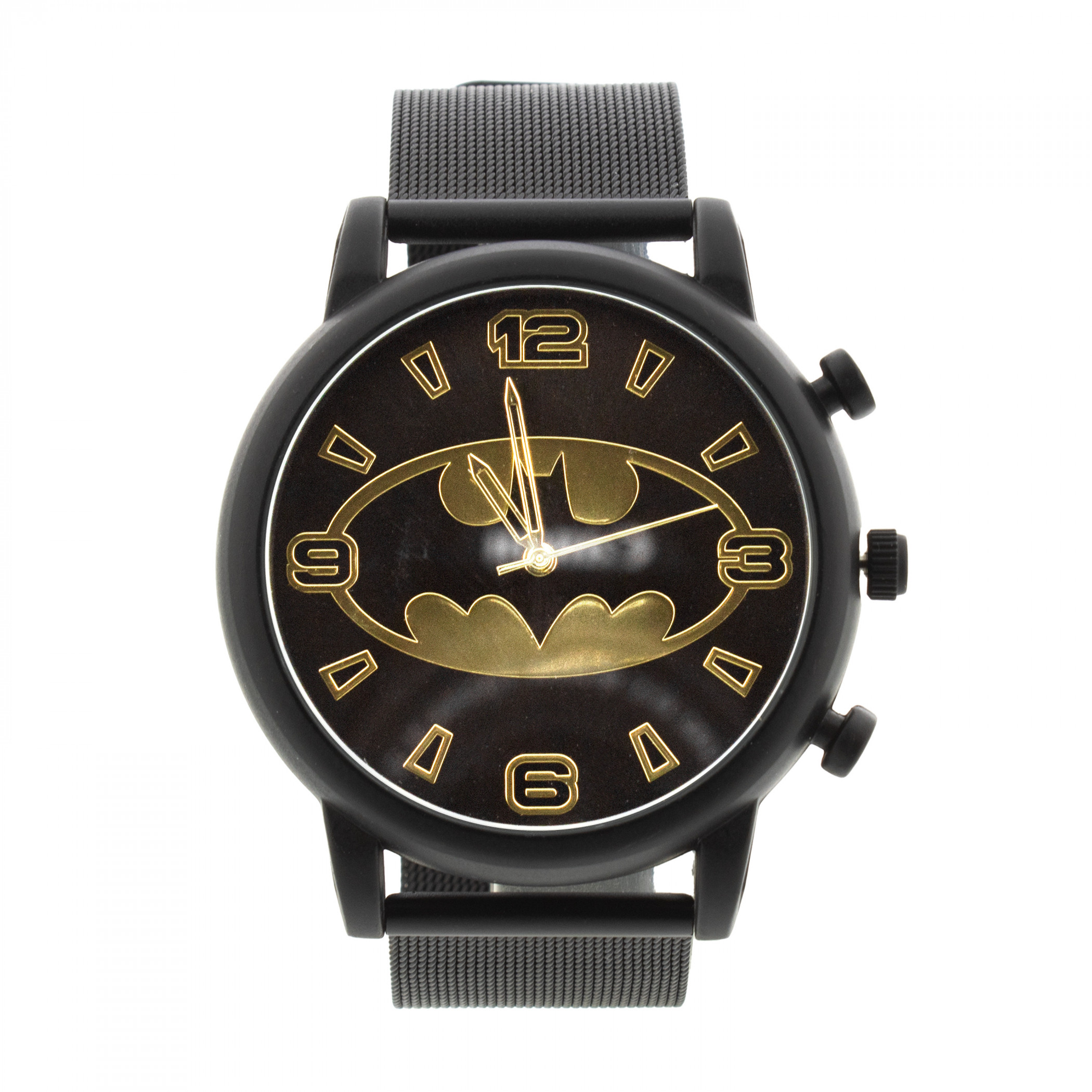 Batman Logo Black and Gold Analog Watch