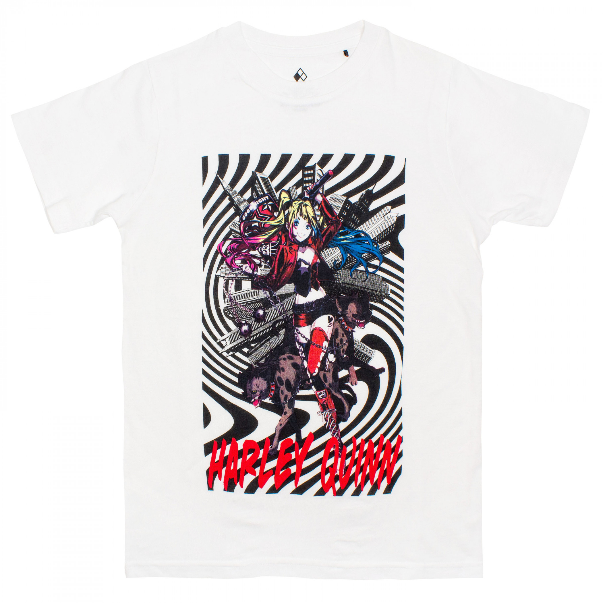 Harley Quinn Spiral with Hyenas T-Shirt