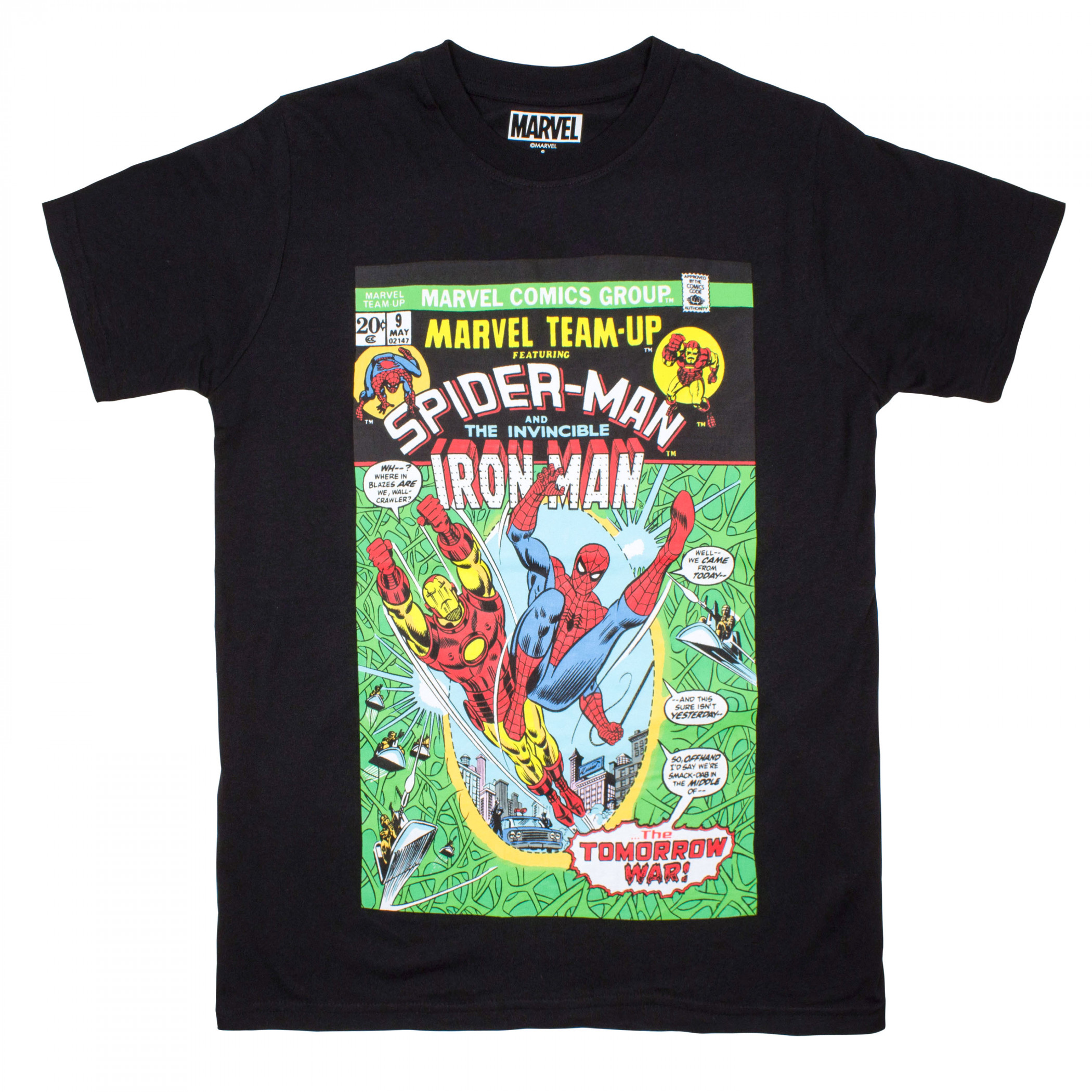 Spider-Man and The Invincible Iron Man Marvel Comic Cover T-Shirt